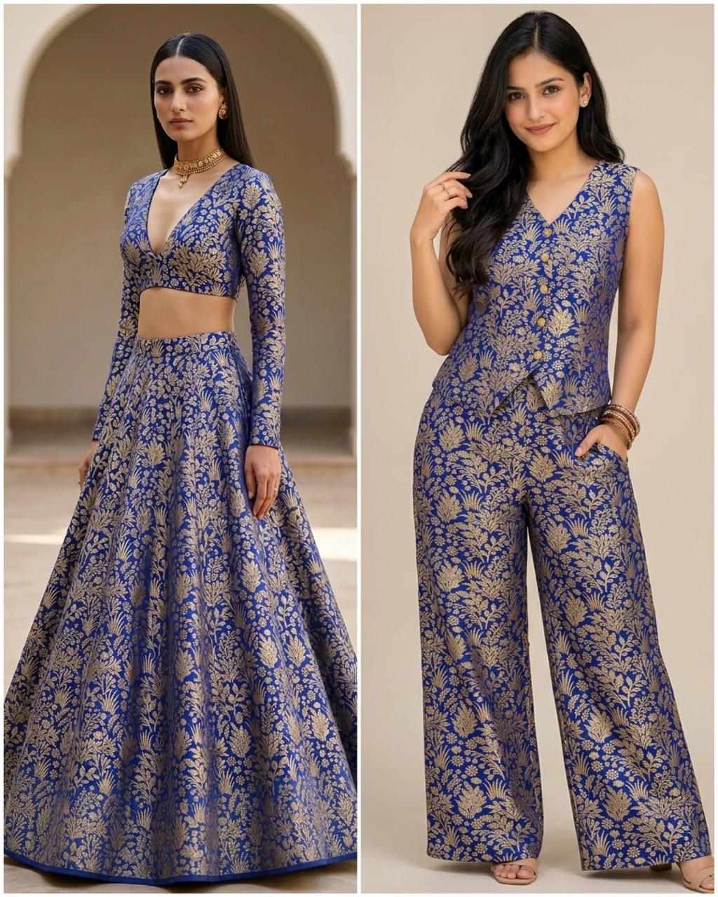 Dark Blue Katan Silk Handloom Fabric