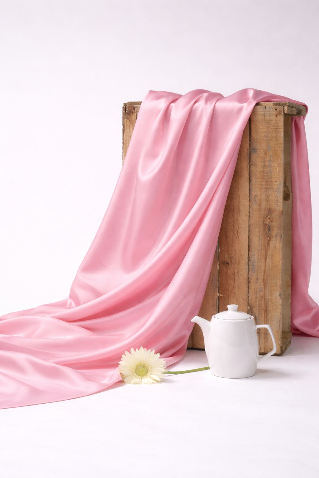 Blush Pink Muslin Silk Fabric