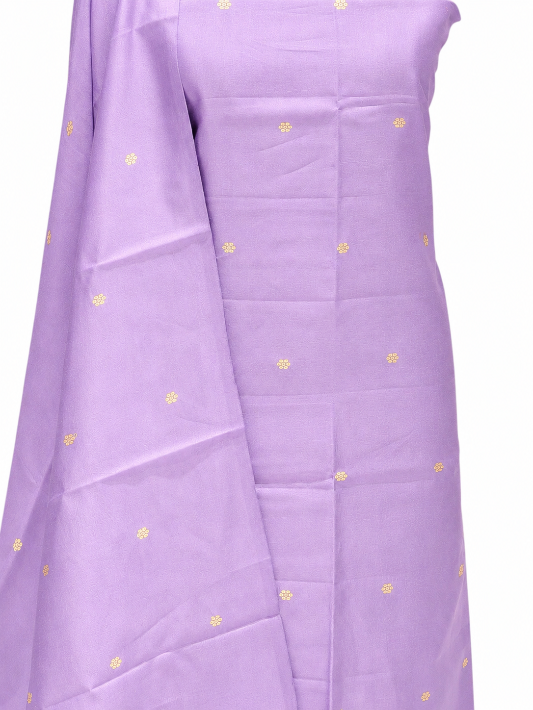 Pastel Lavender Pure Silk Suit Set With Statement Bootas