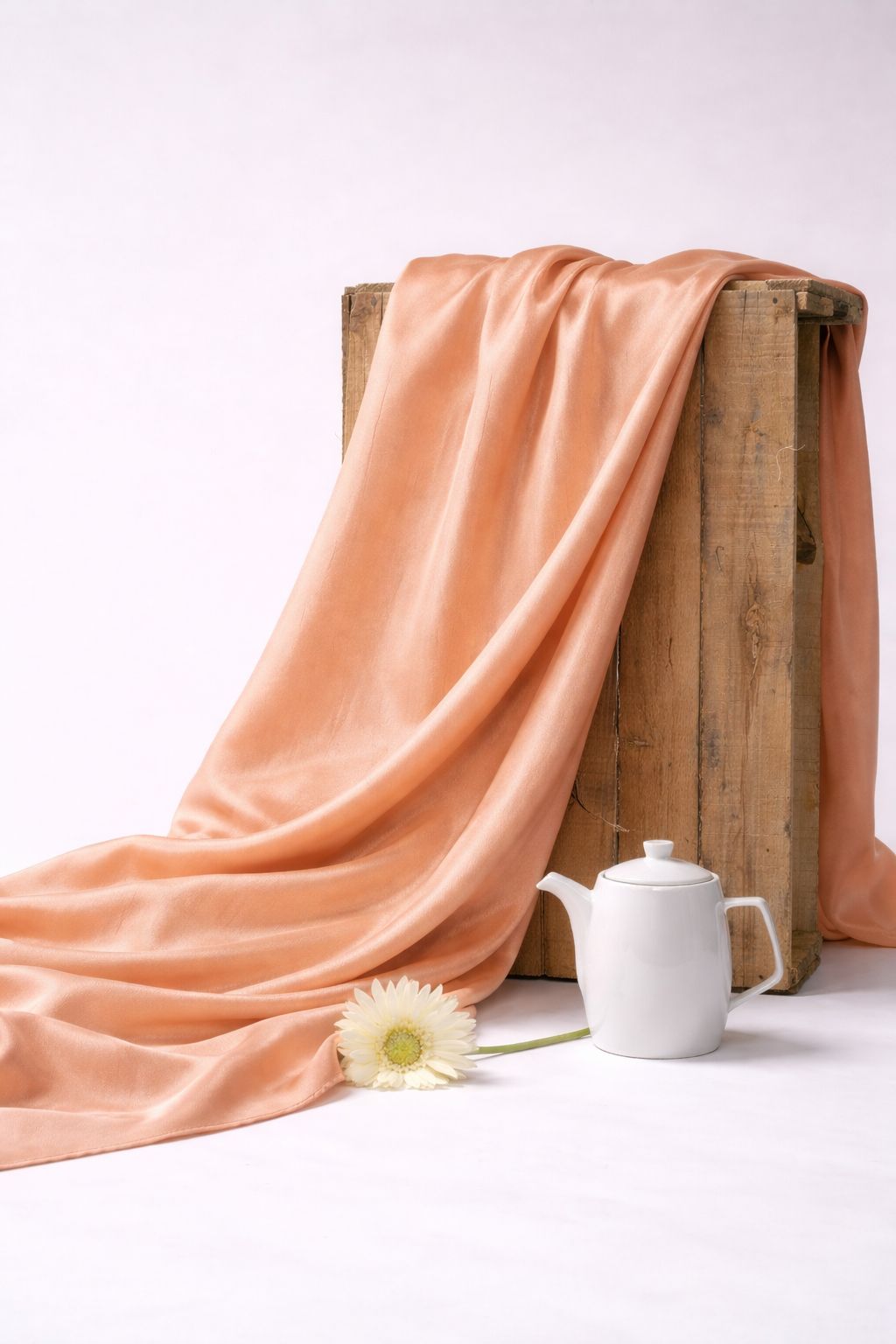 Light Brown Muslin Silk Fabric