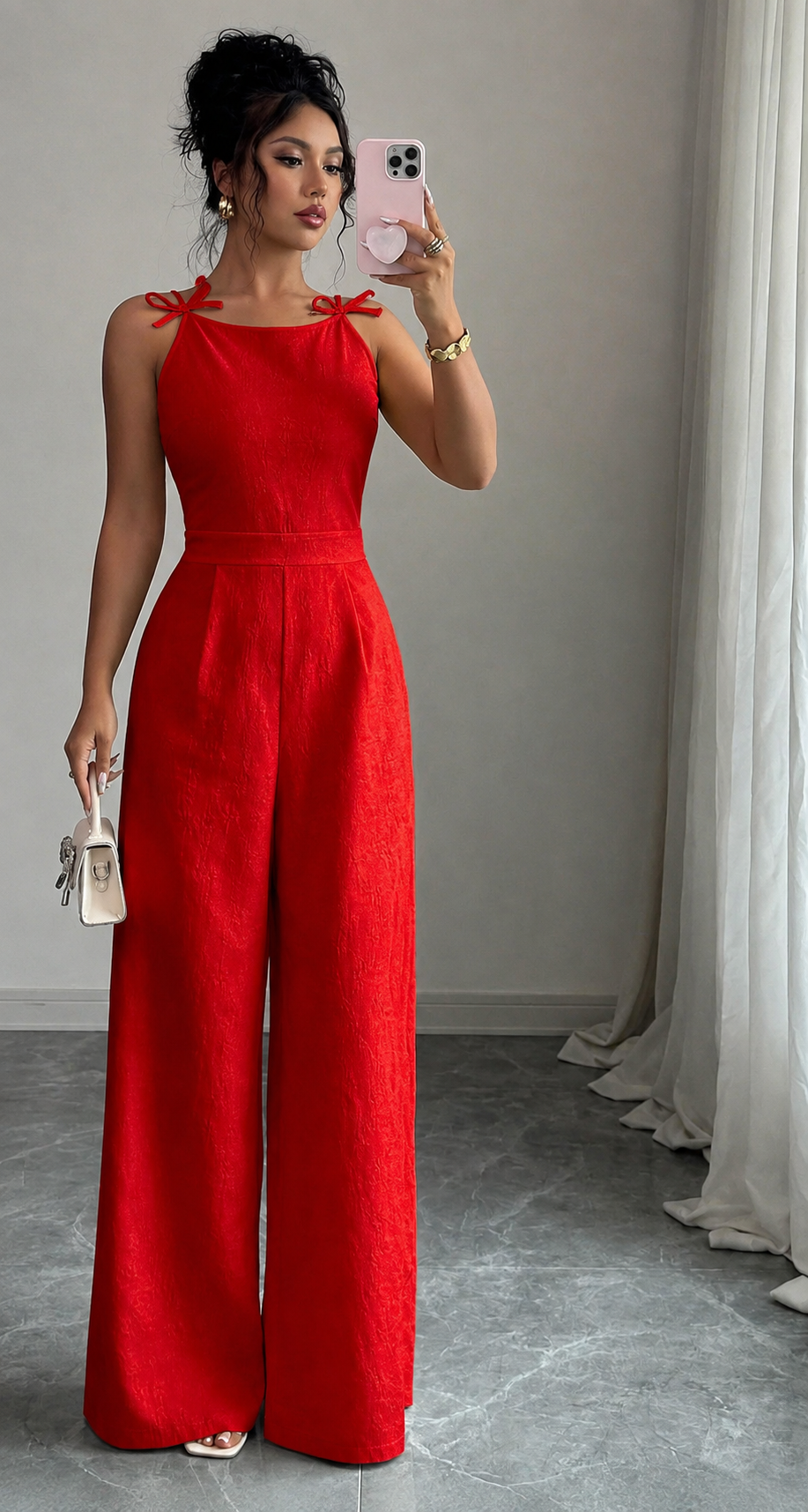 Vibrant Red Raw Silk Fabric