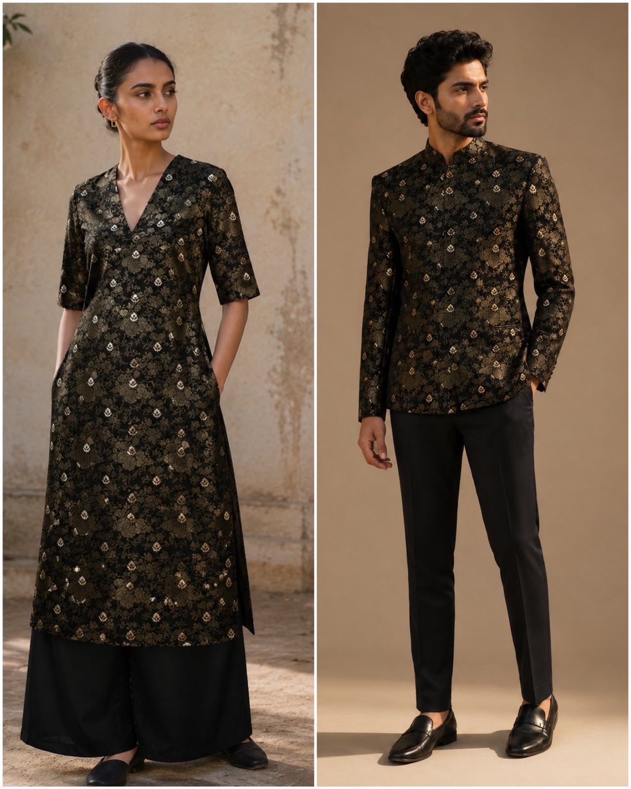 Soft Silk Fabric with Floral Vine Jaal & Meenakari Bootis