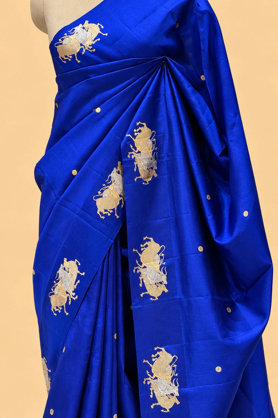 Pure Silk Saree with Cow Motifs