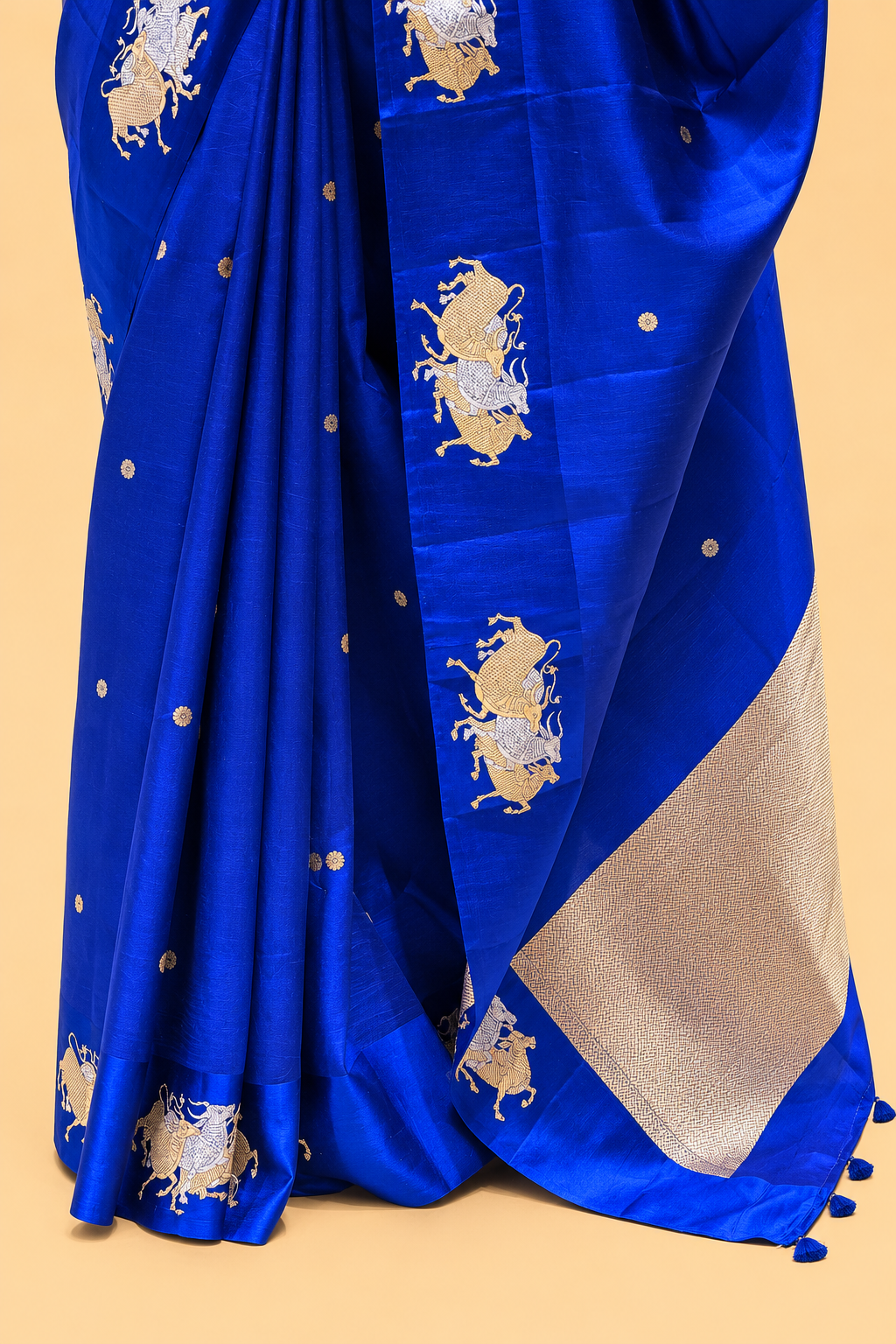 Pure Silk Saree with Cow Motifs