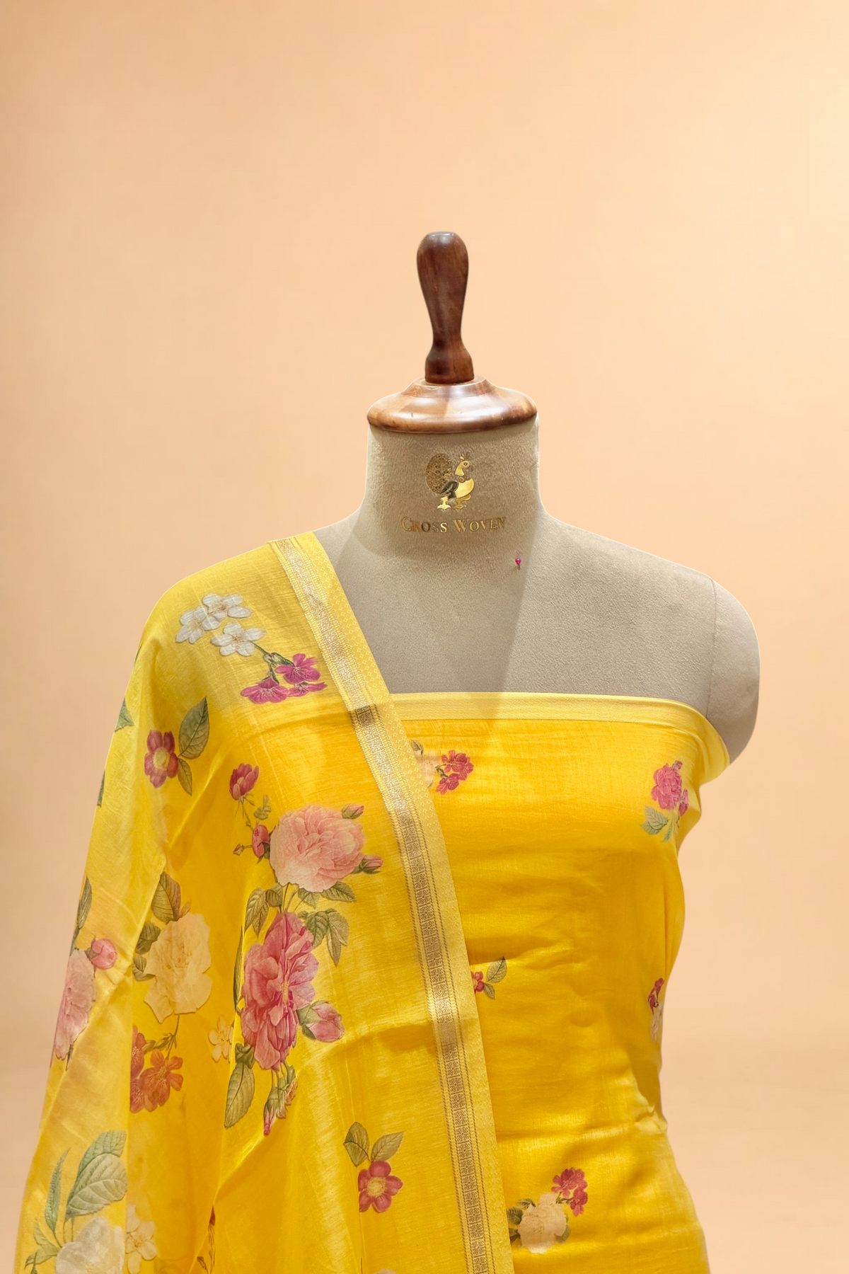 Bright Yellow Pure Mul Cotton Suit Set