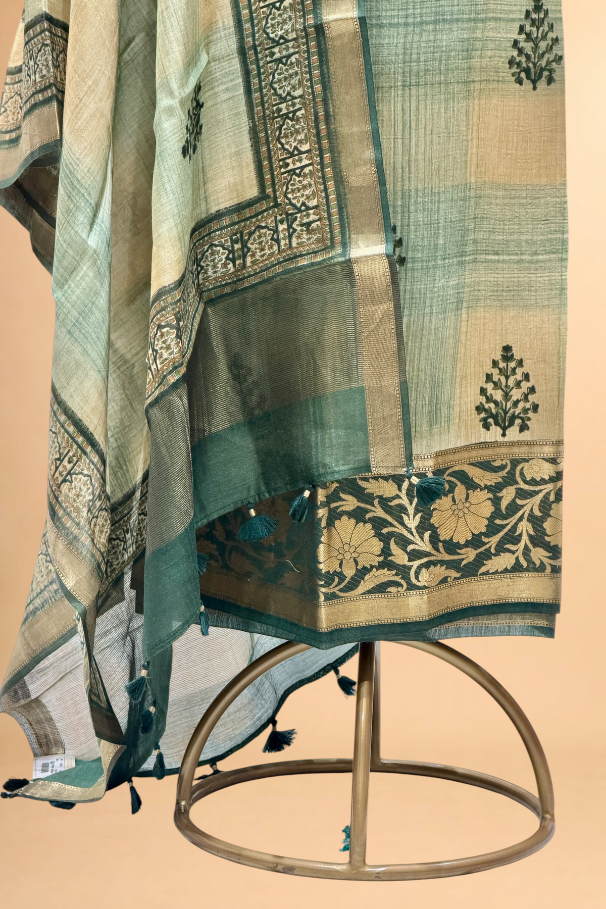 Green Pure Munga Silk Suit Set