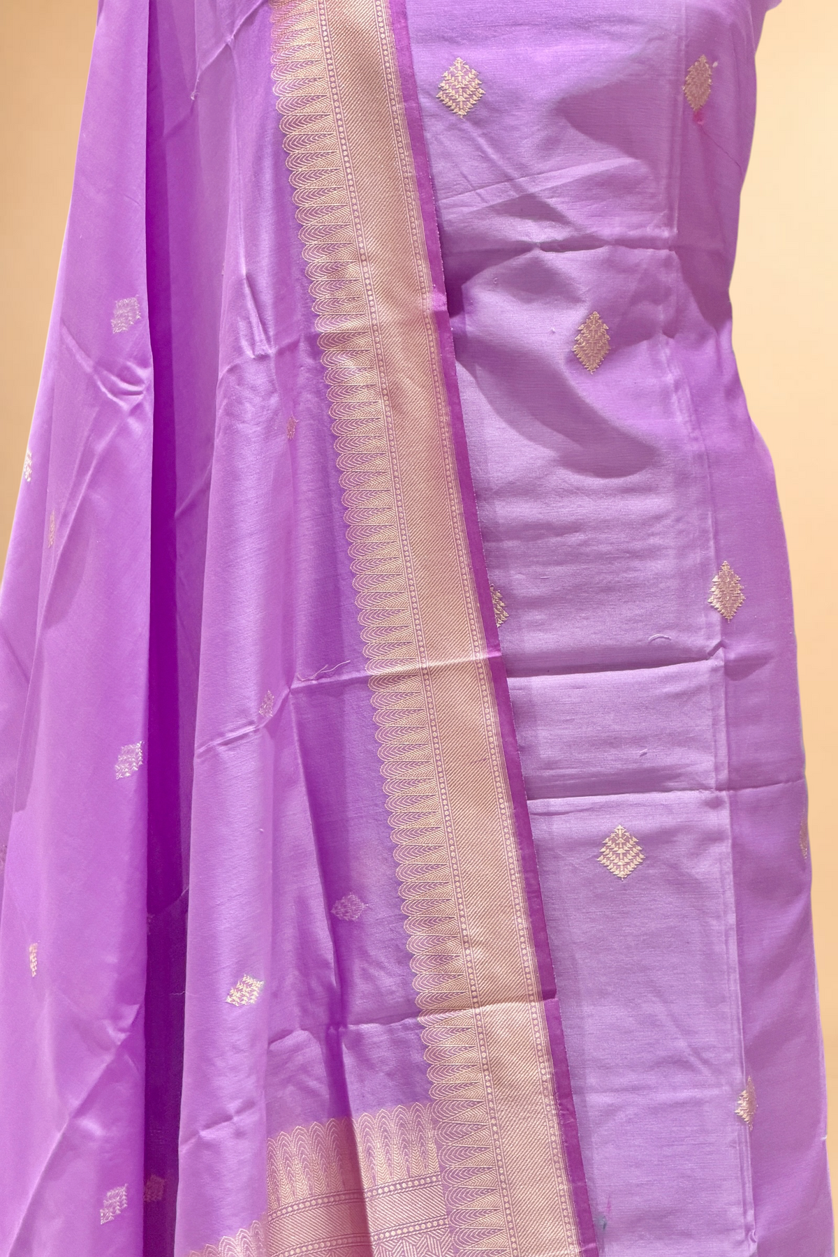 Lavender Purple Premium Cotton Suit Set