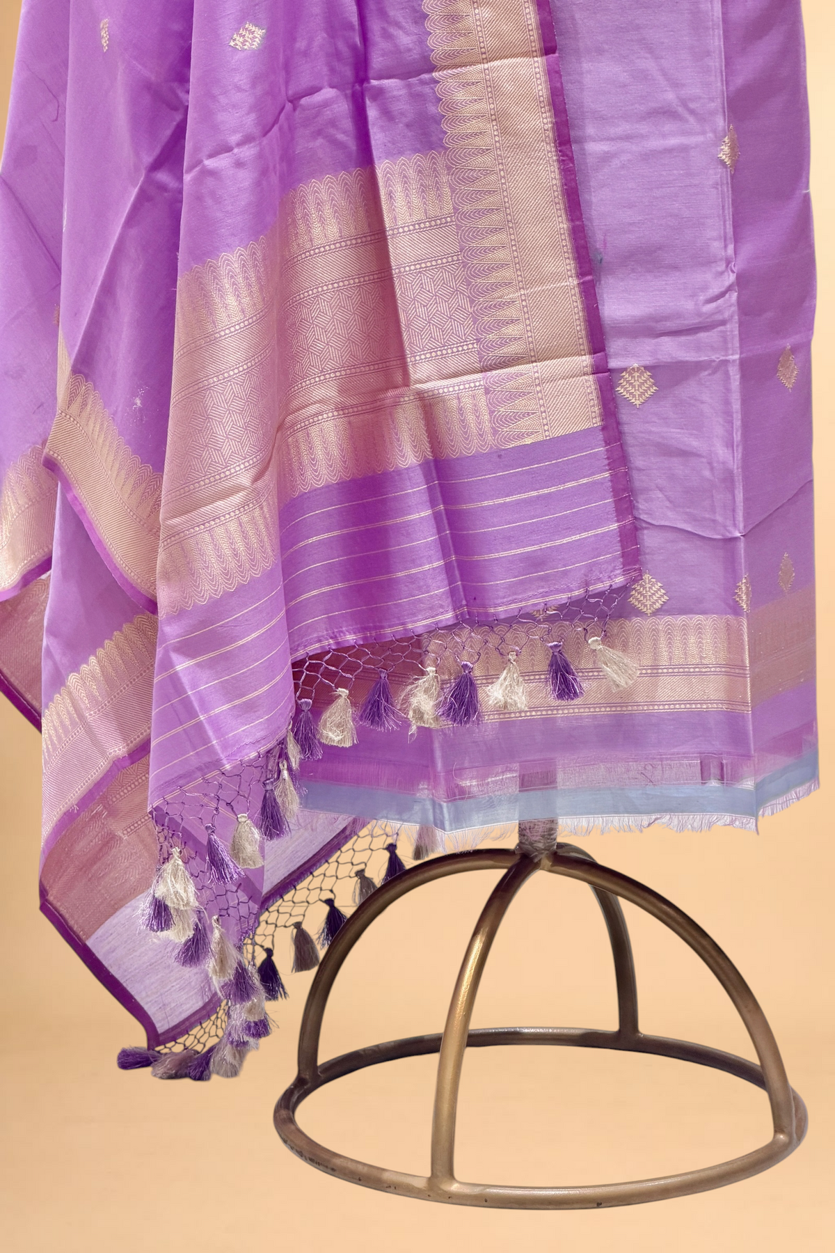 Lavender Purple Premium Cotton Suit Set