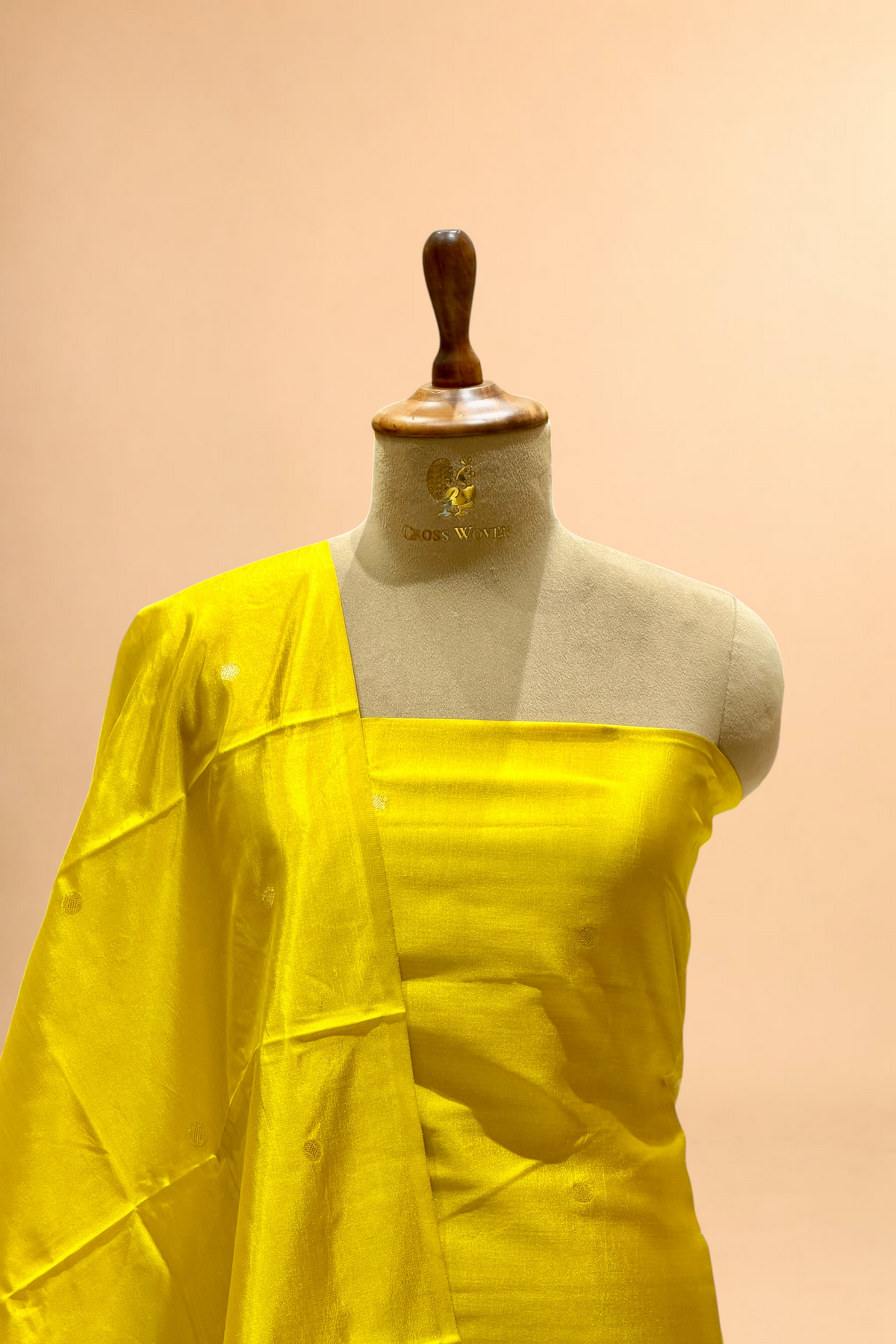 Lime Green Soft Silk Suit Set With Tissue Border Dupatta