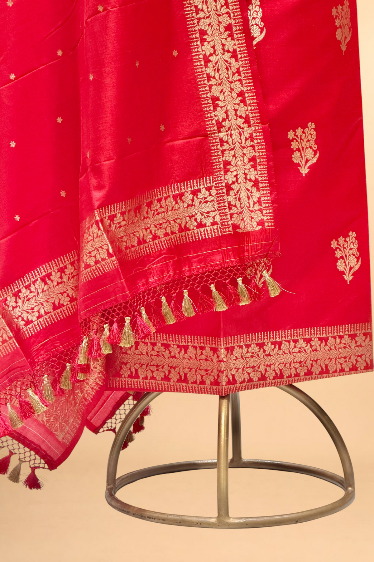 Red Pure Katan Suit Set