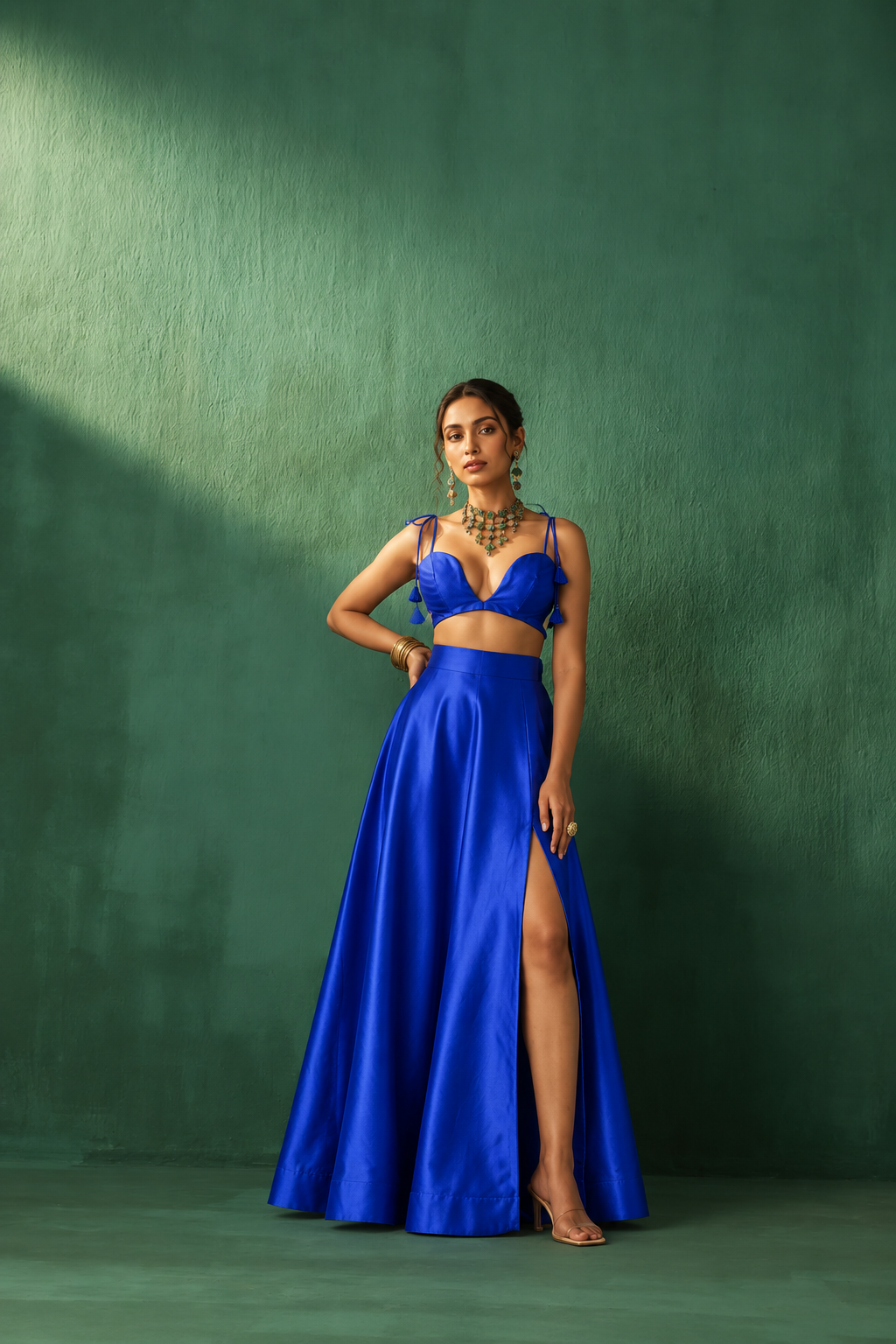 Blue Plain Pure Chiniya Silk Fabric