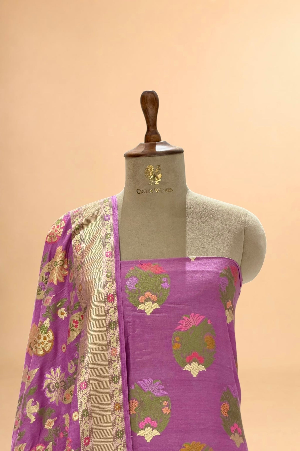 Dusty Purple Pure Banarasi Munga Silk Suit Set