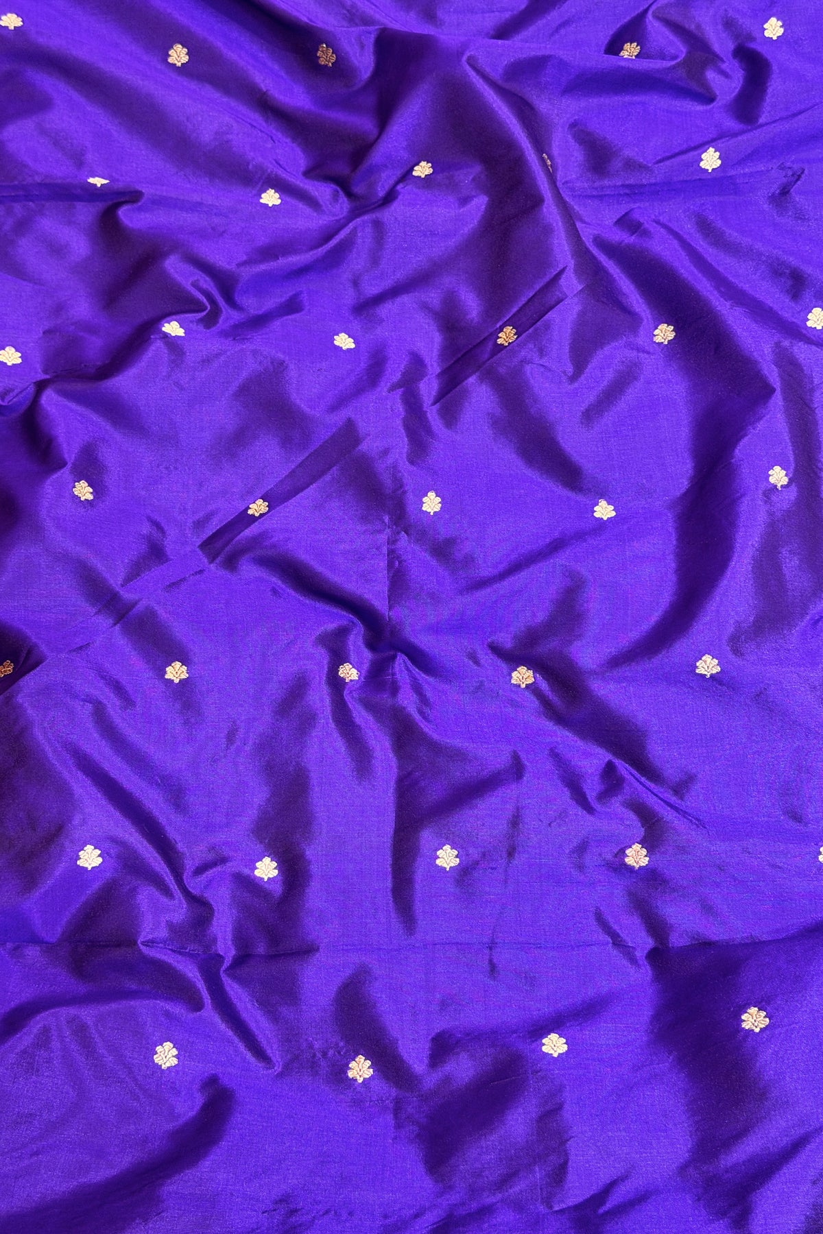 Deep Purple Katan Silk Co-Ord Set with Regal Panel