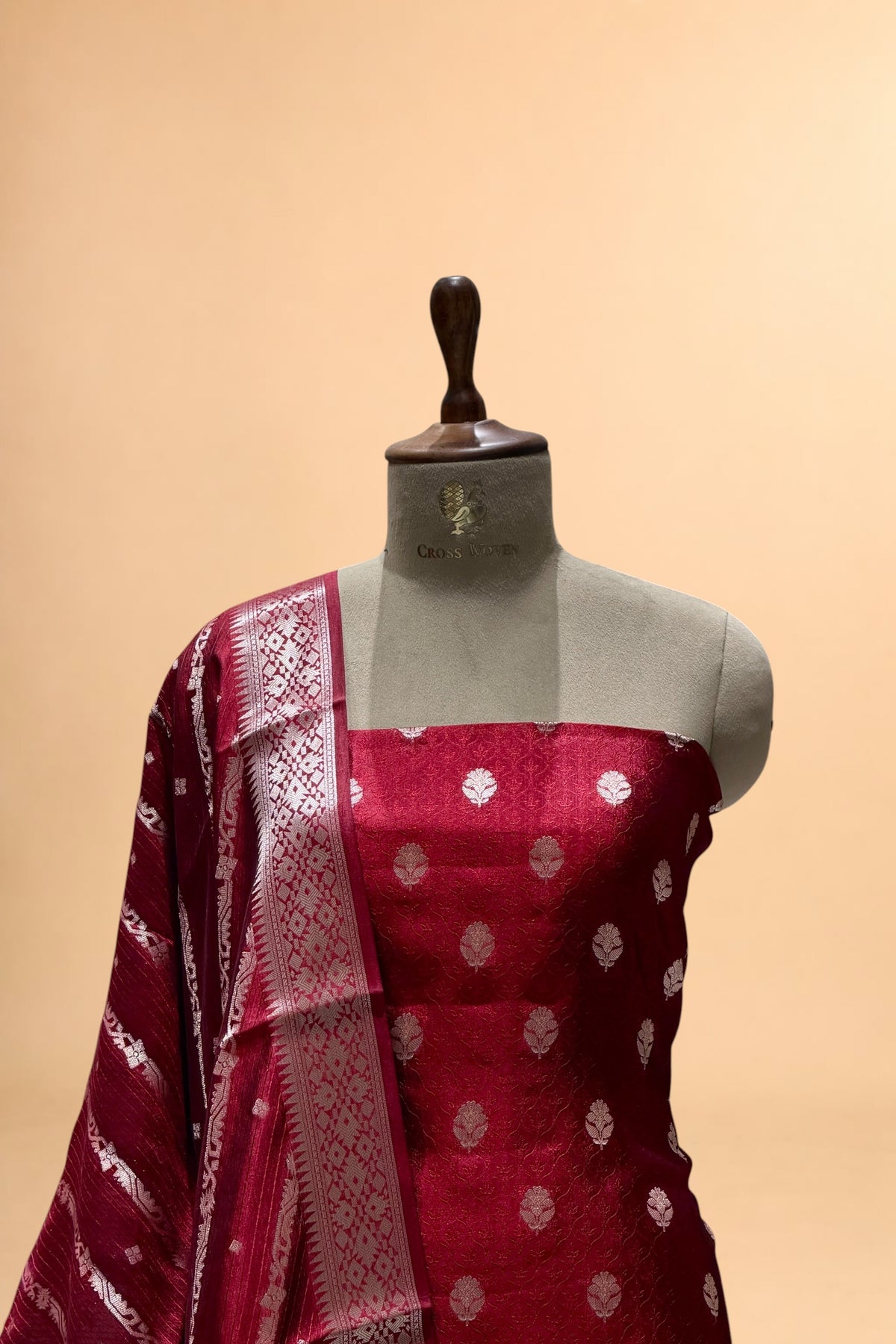 Deep Red Pure Soft Silk Suit Set
