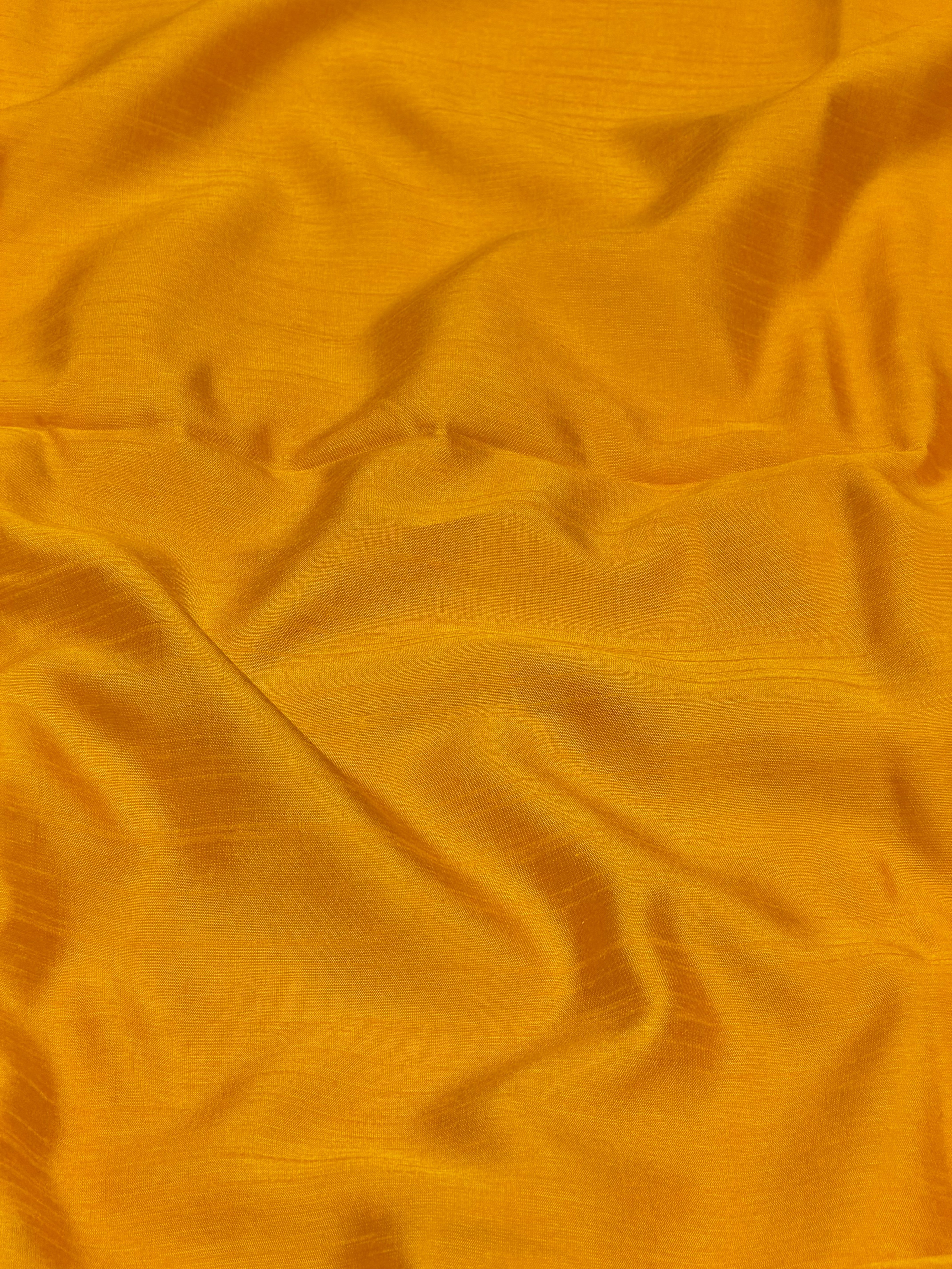 Yellow Raw Silk Fabric