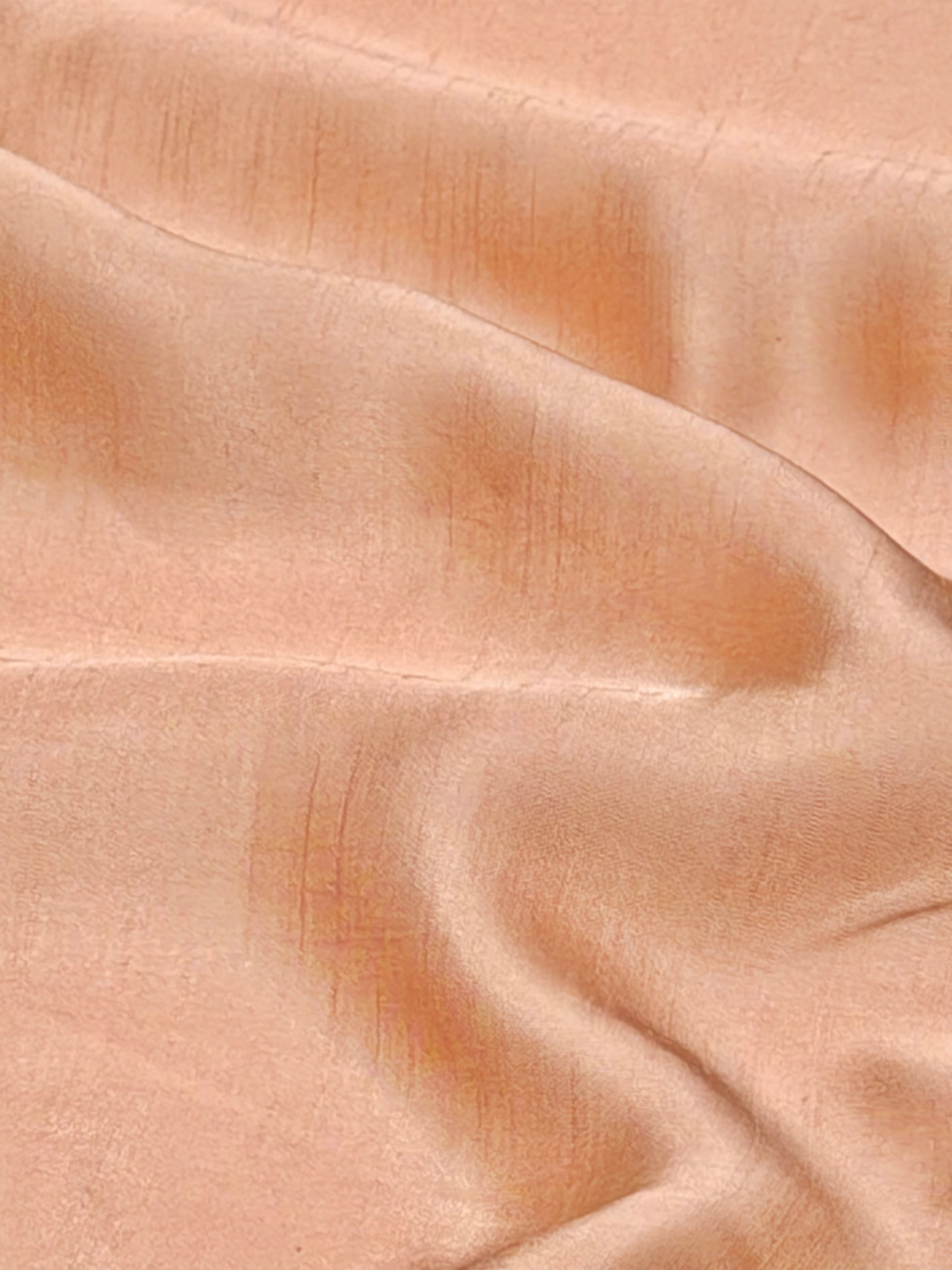 Light Brown Muslin Silk Fabric
