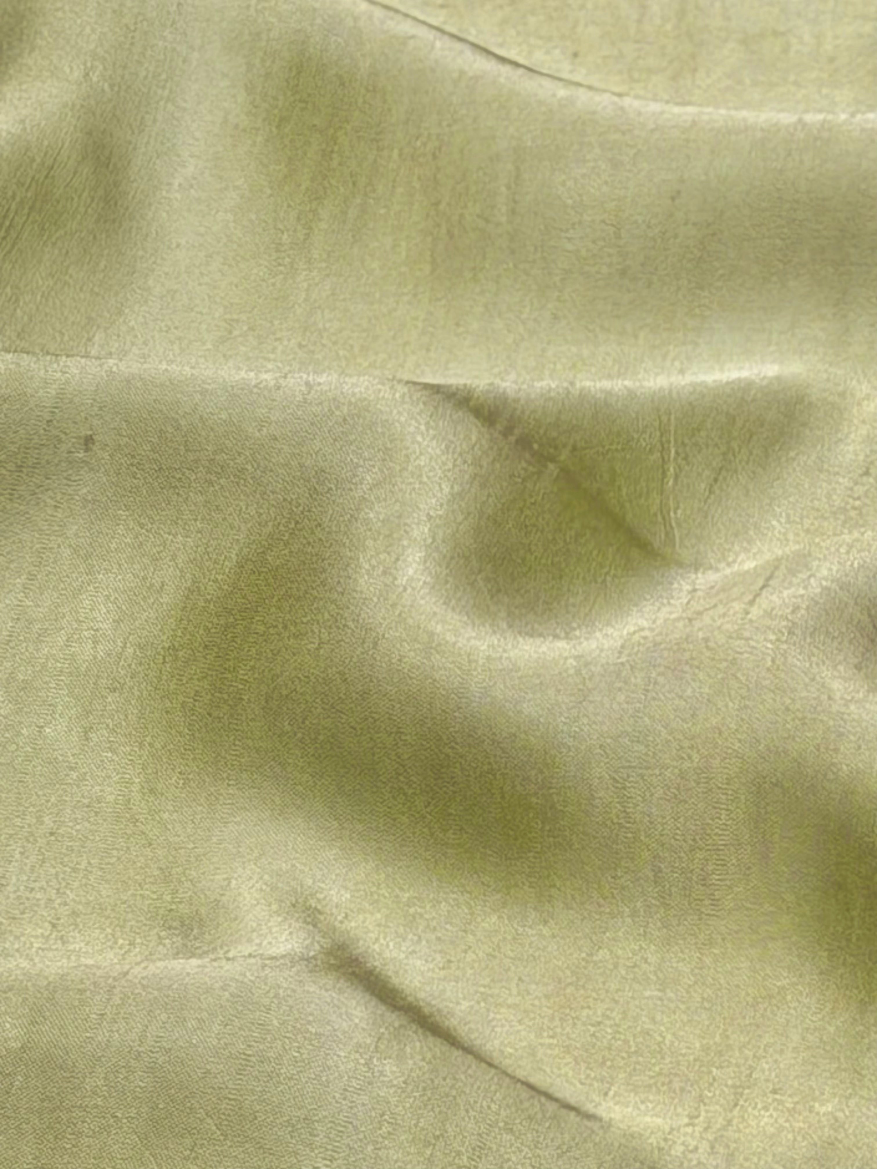 Sage Green Muslin Silk Fabric