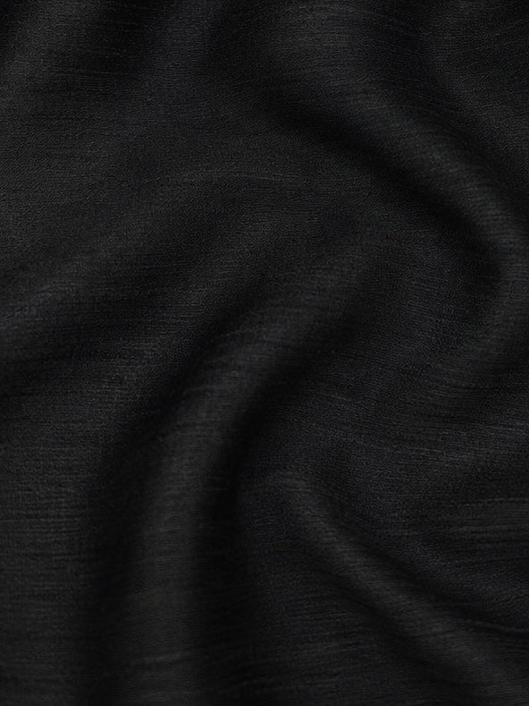 Black Raw Silk Fabric