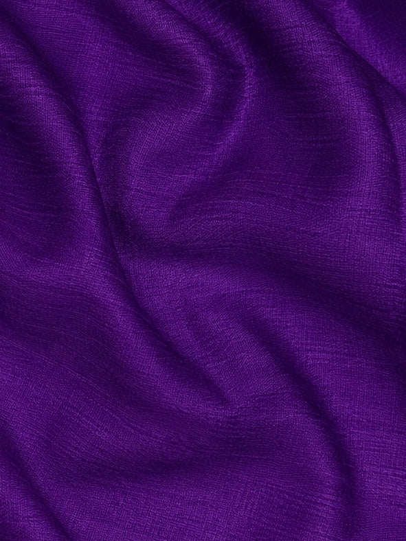 Royal Purple Raw Silk Fabric