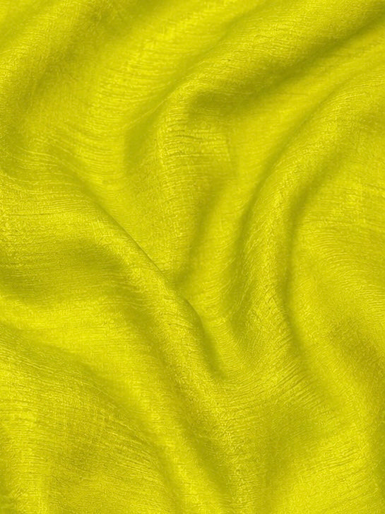 Lime Green Raw Silk Fabric