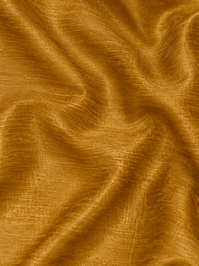 Golden Mustard Raw Silk Fabric