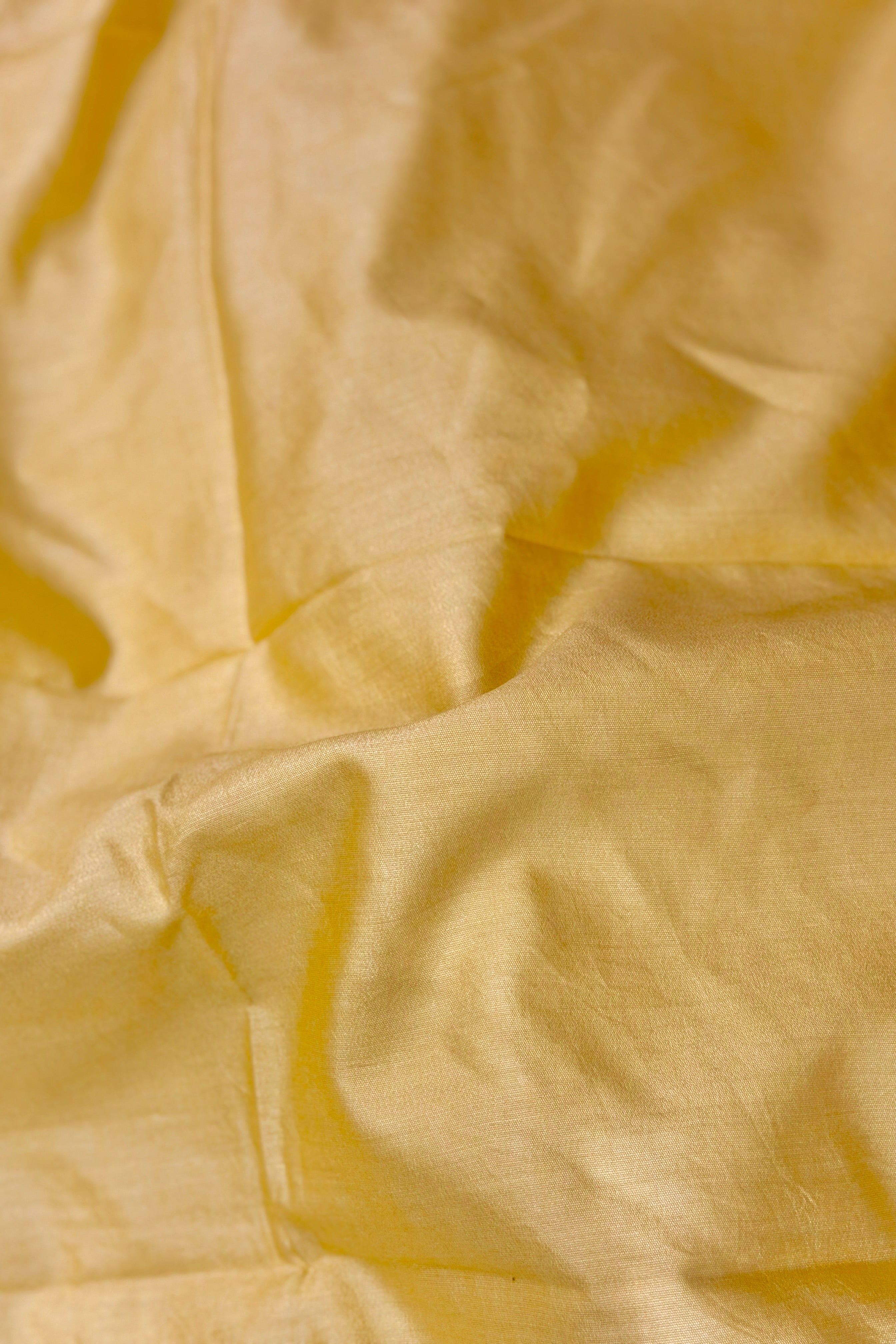 Yellow Pure Silk Suit Set With Organza Dupatta