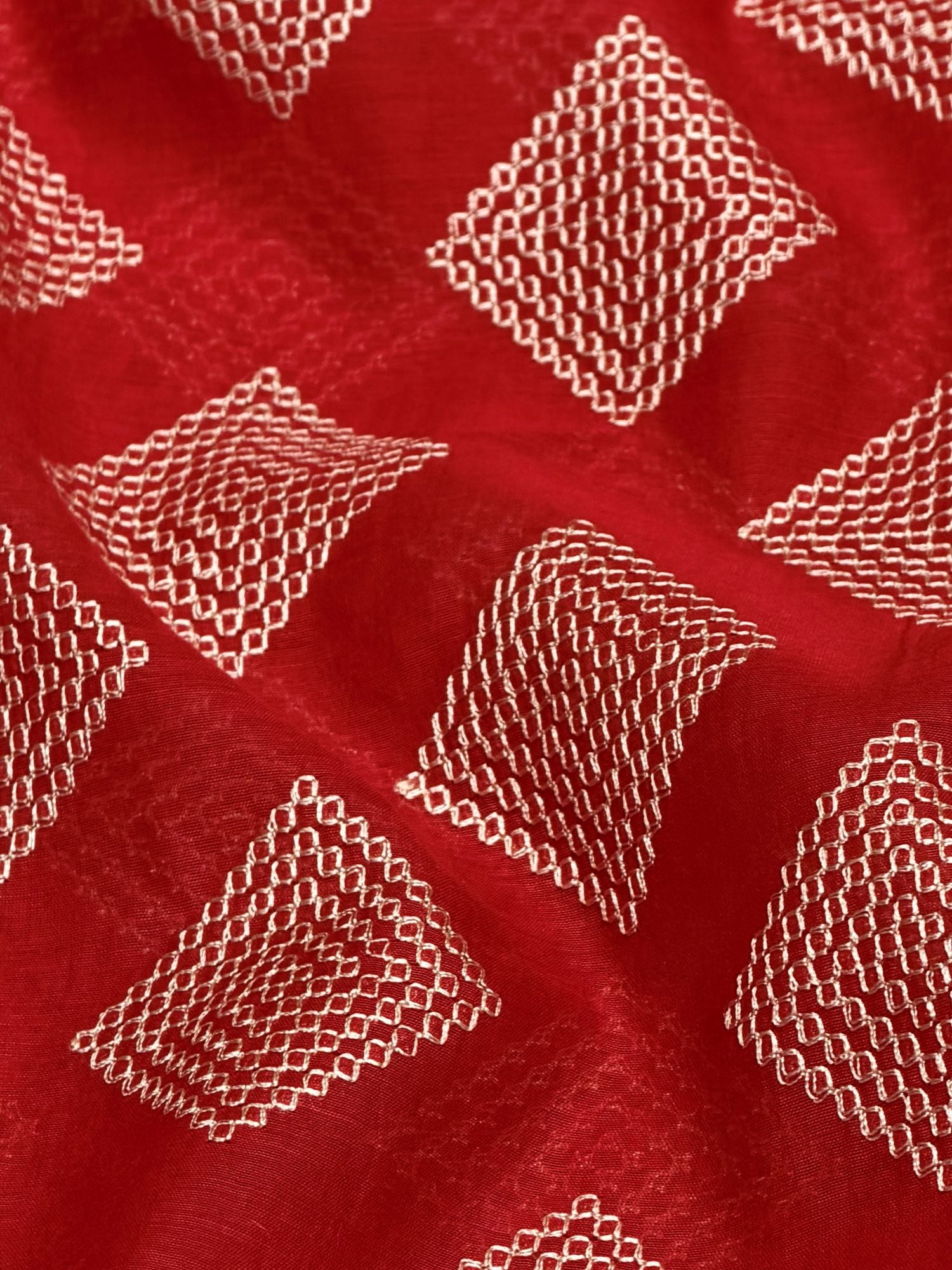 Red Mul Embroidered Fabric