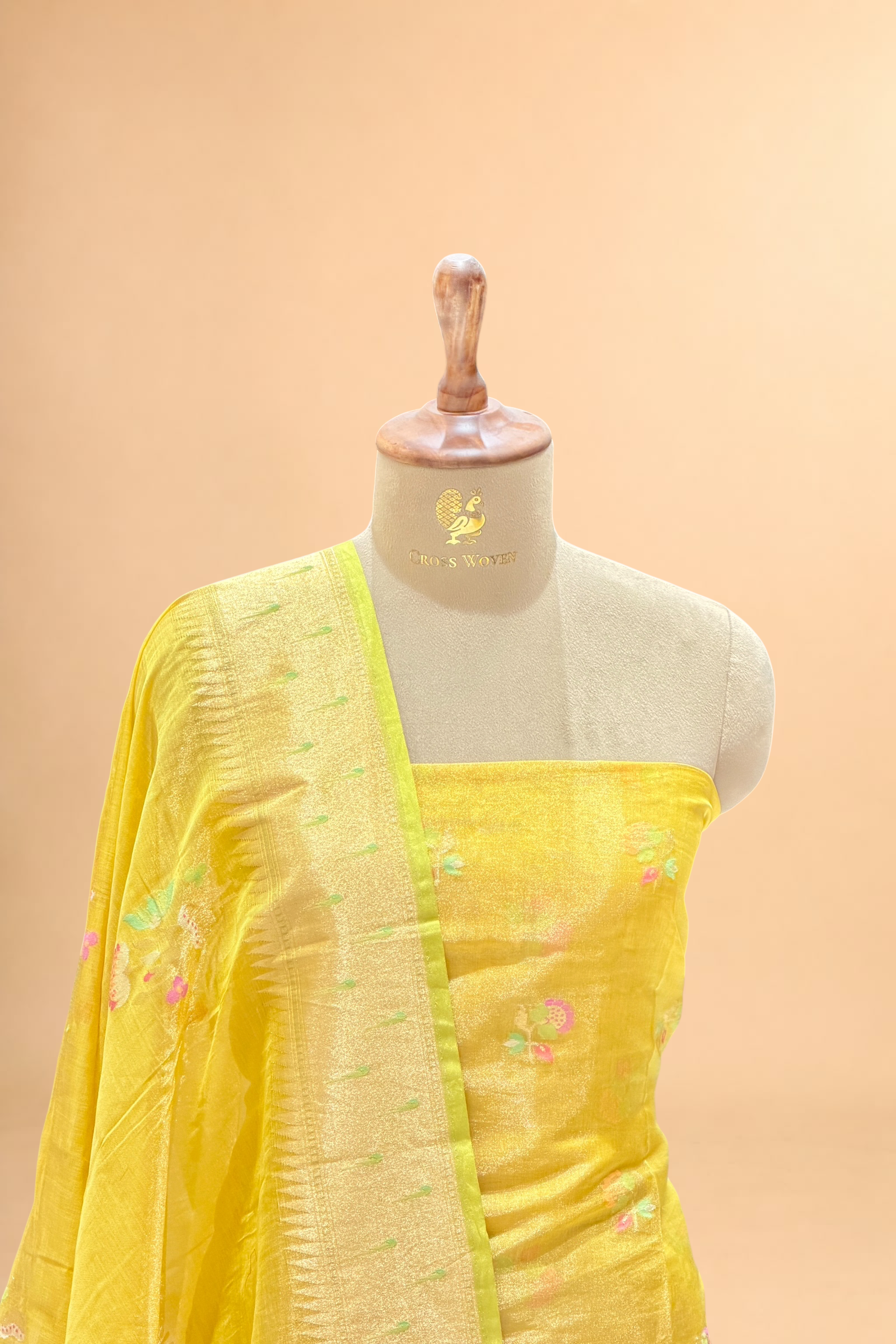 Yellow Tissue Jamdani Suit Set