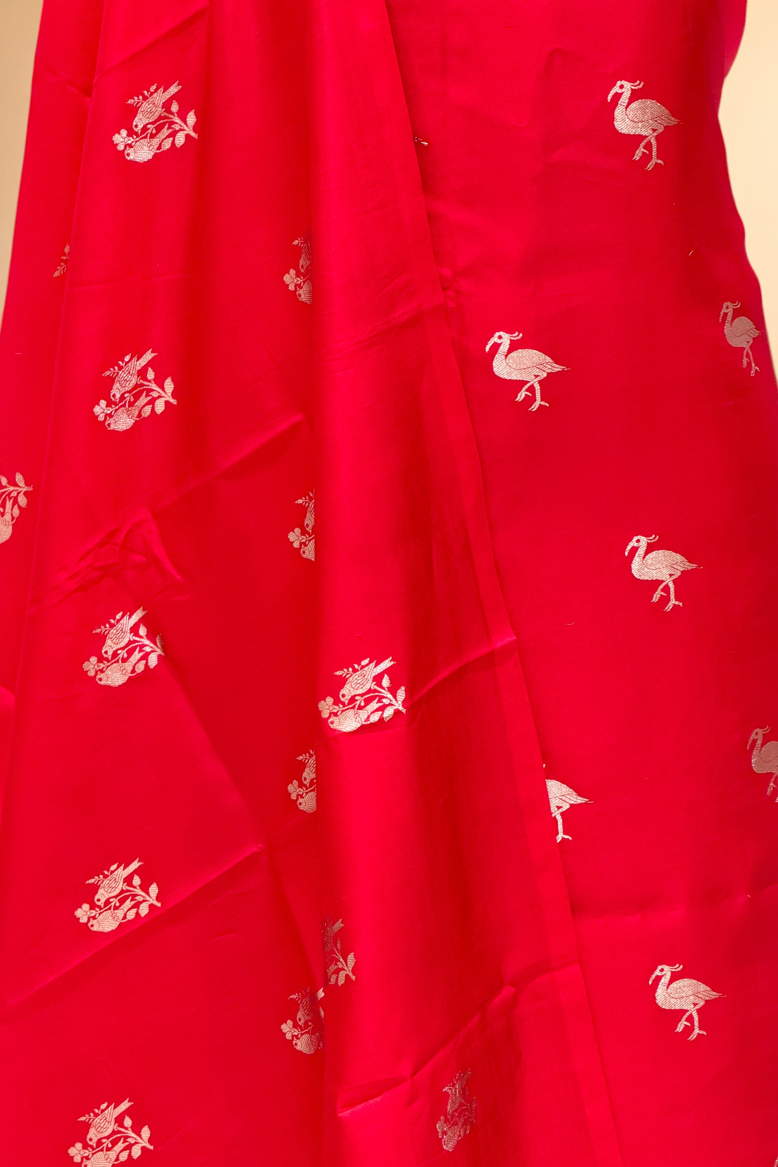 Red Soft Silk Suit Set