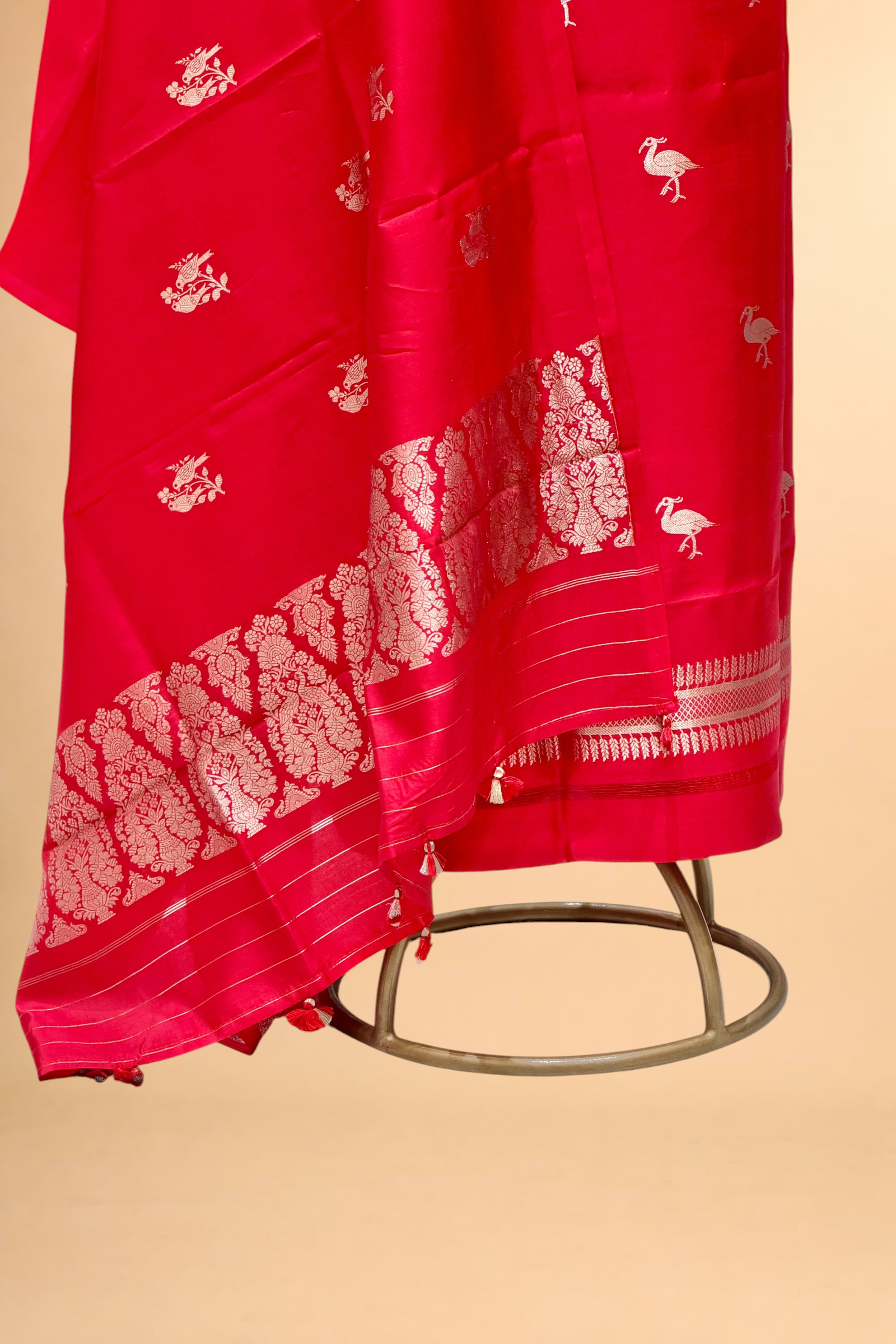 Red Soft Silk Suit Set