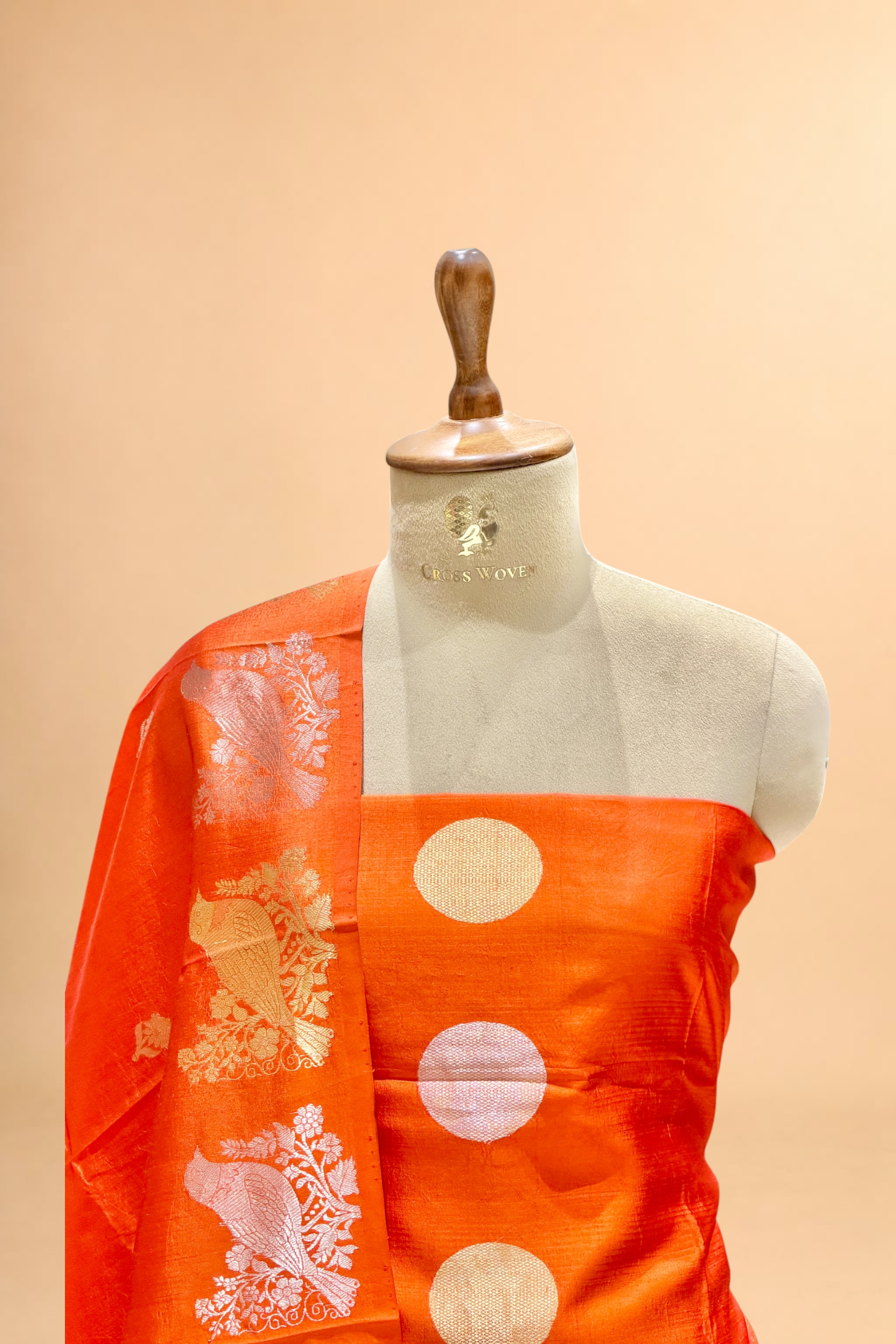 Orange Soft Silk Suit Set