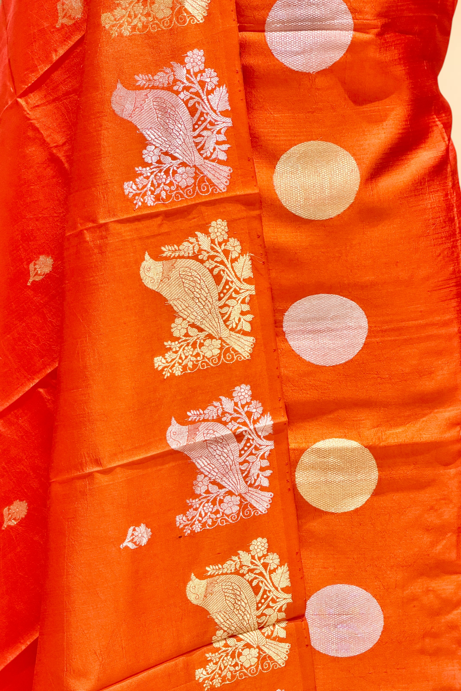 Orange Soft Silk Suit Set