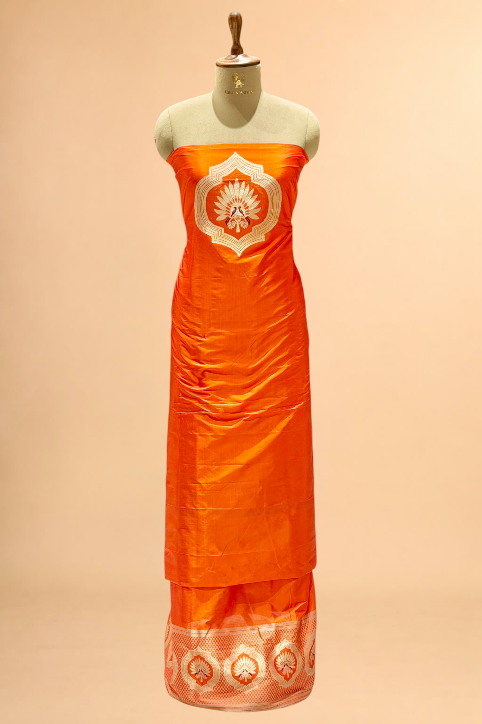 Orange Katan Silk Co-ord Set