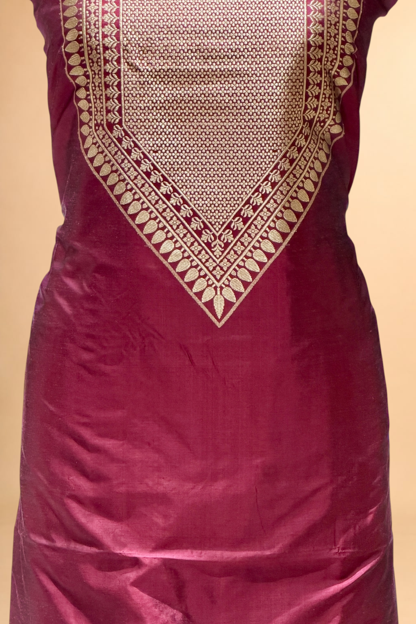 Deep Maroon Katan Silk Co-ord Set