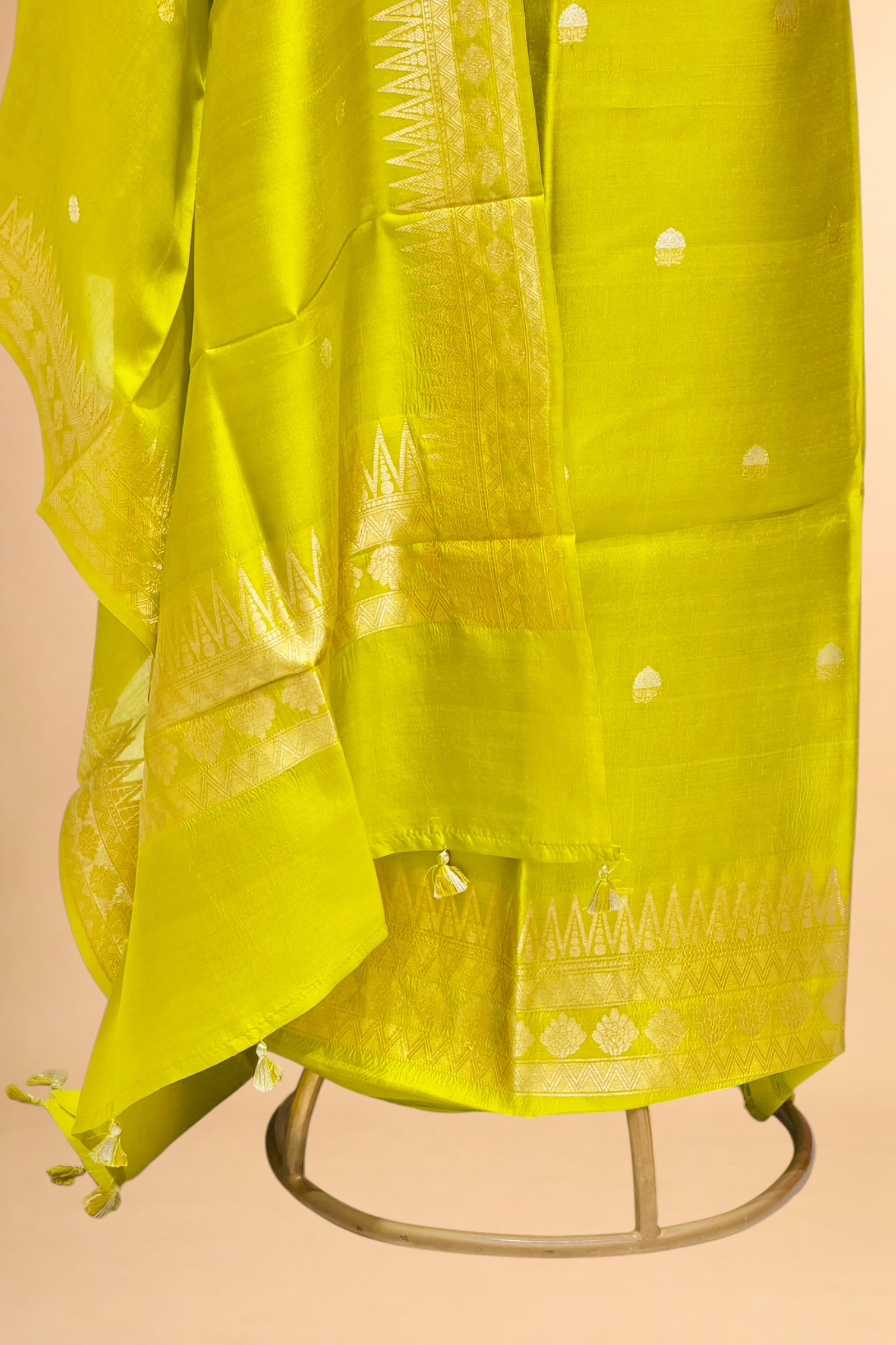 Lime Yellow Soft Silk Suit Set