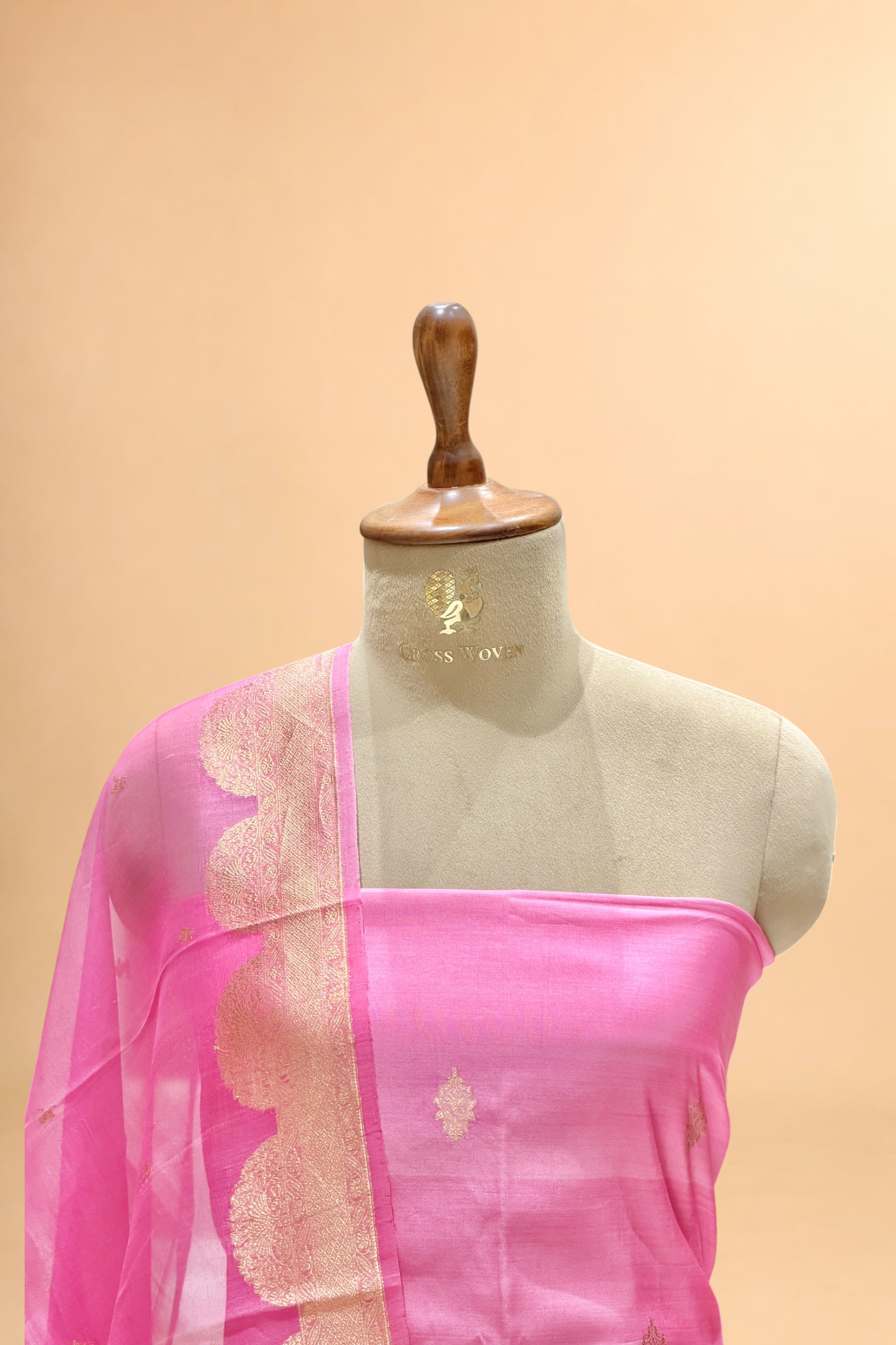 Soft Pink Soft Silk Suit Set With Organza Dupatta