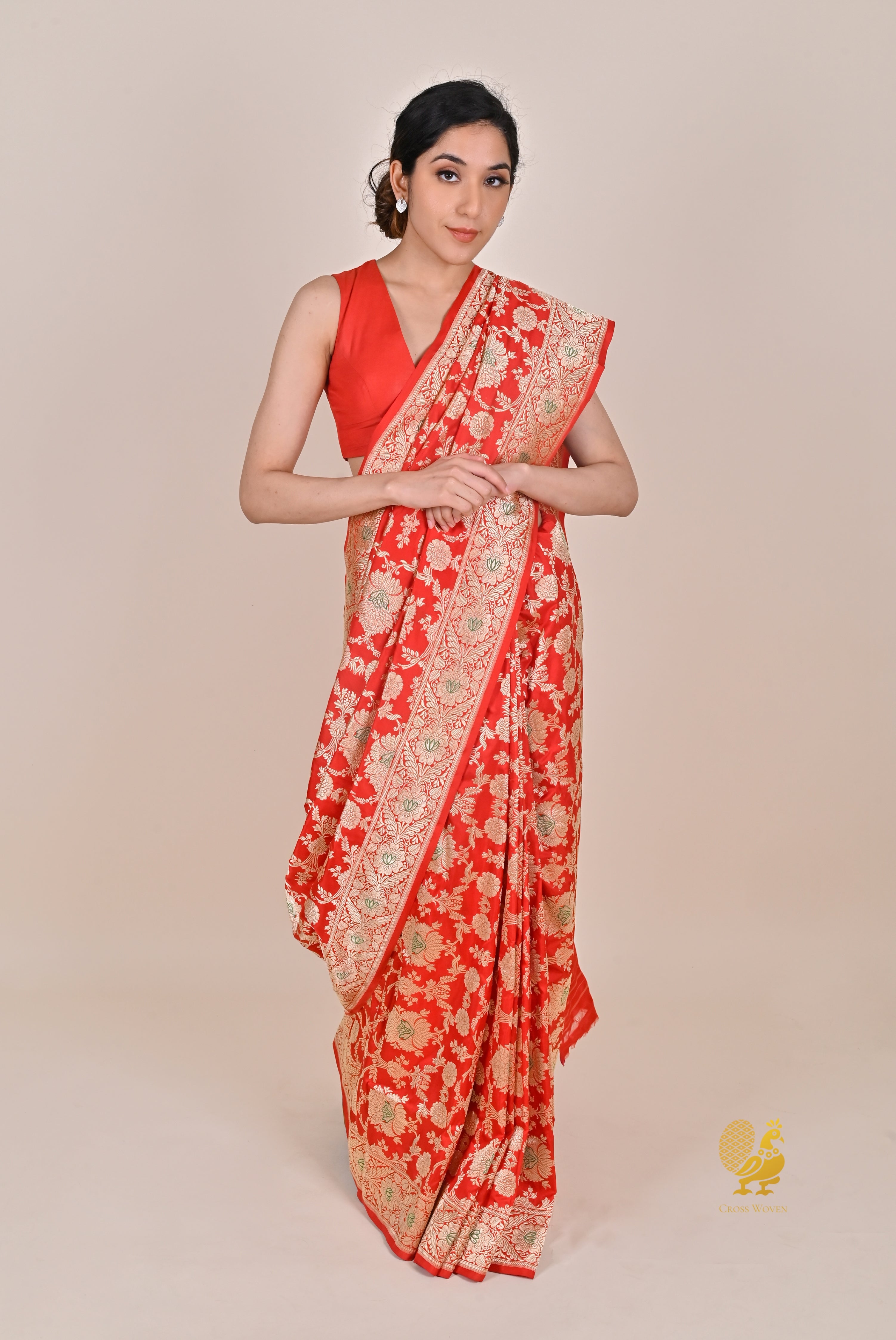 Red Banarasi Pure Katan Silk Saree