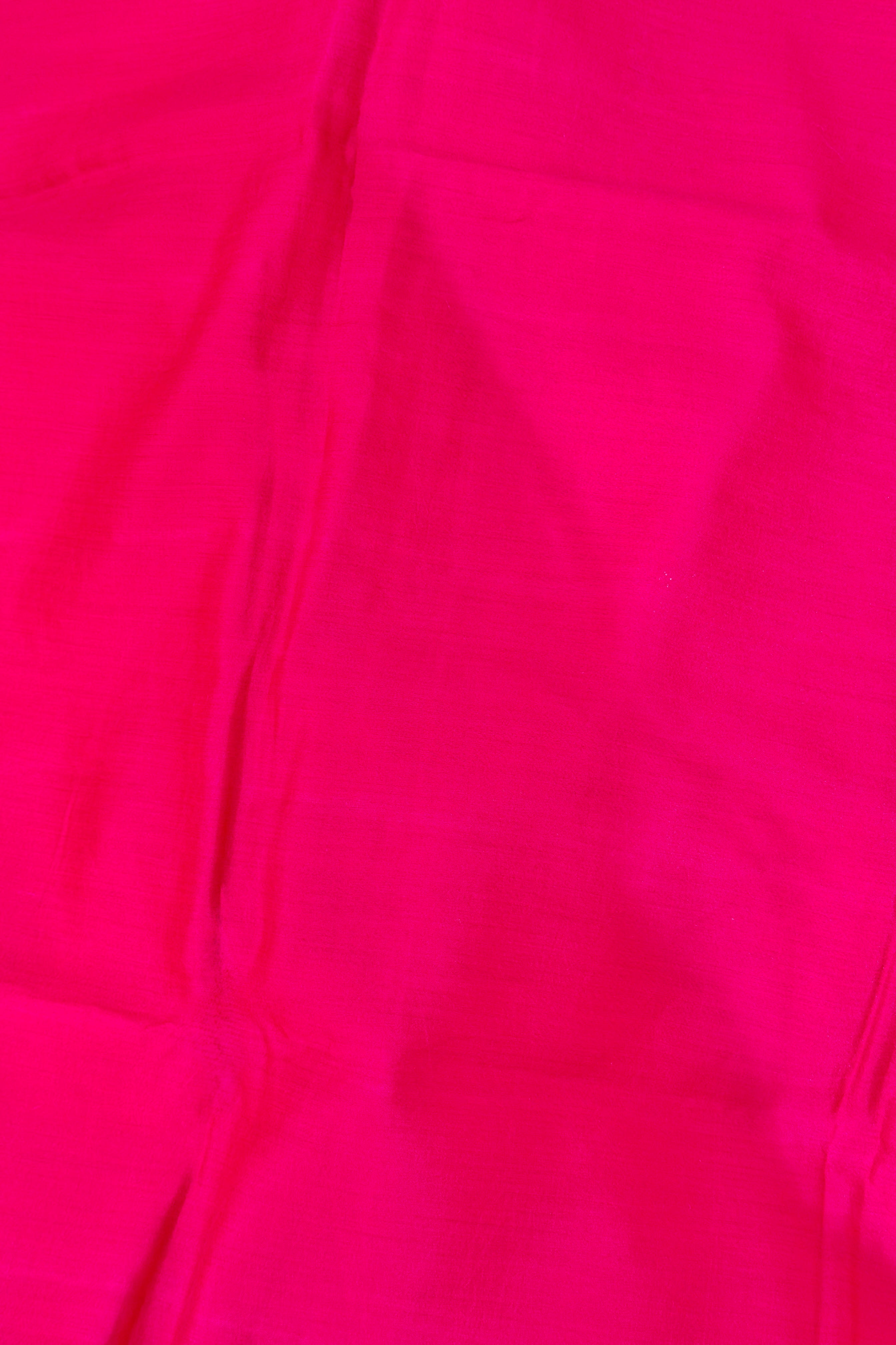 Bright Pink Chiniya Silk Suit Set With Gayatri Mantra And Georgette Dupatta