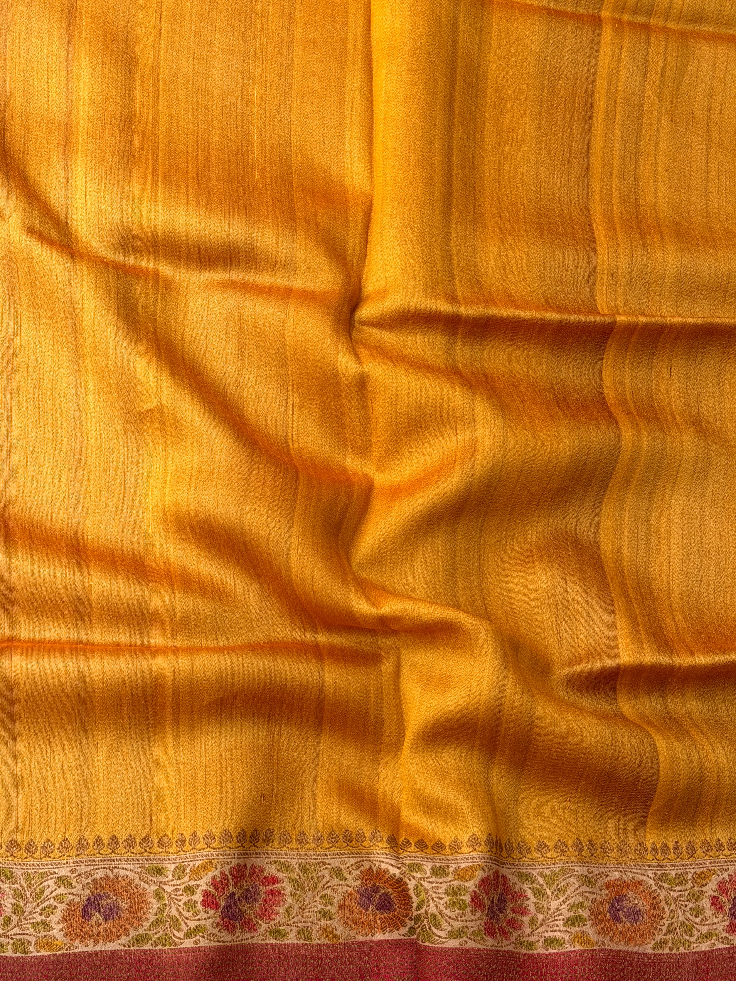 Deep Purple Pure Tusser Silk Saree