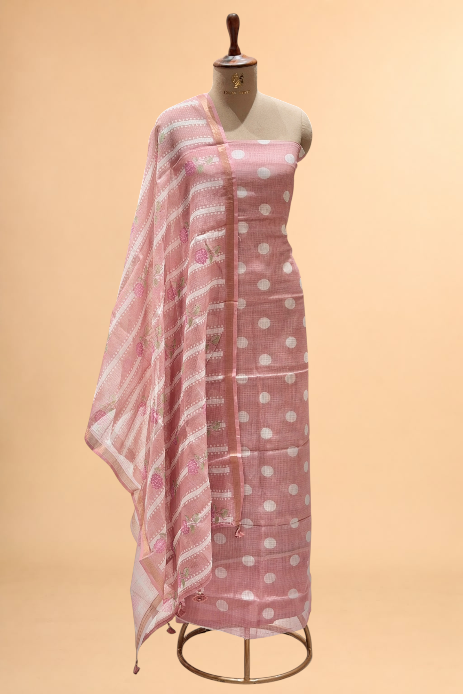 Dusty Rose Pink Pure Kota Silk Suit Sets