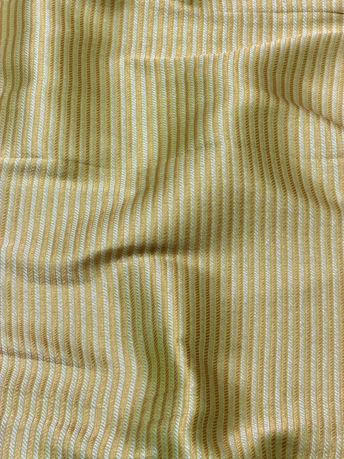 Green Sona-Rupa Stripe Katan Silk Fabric