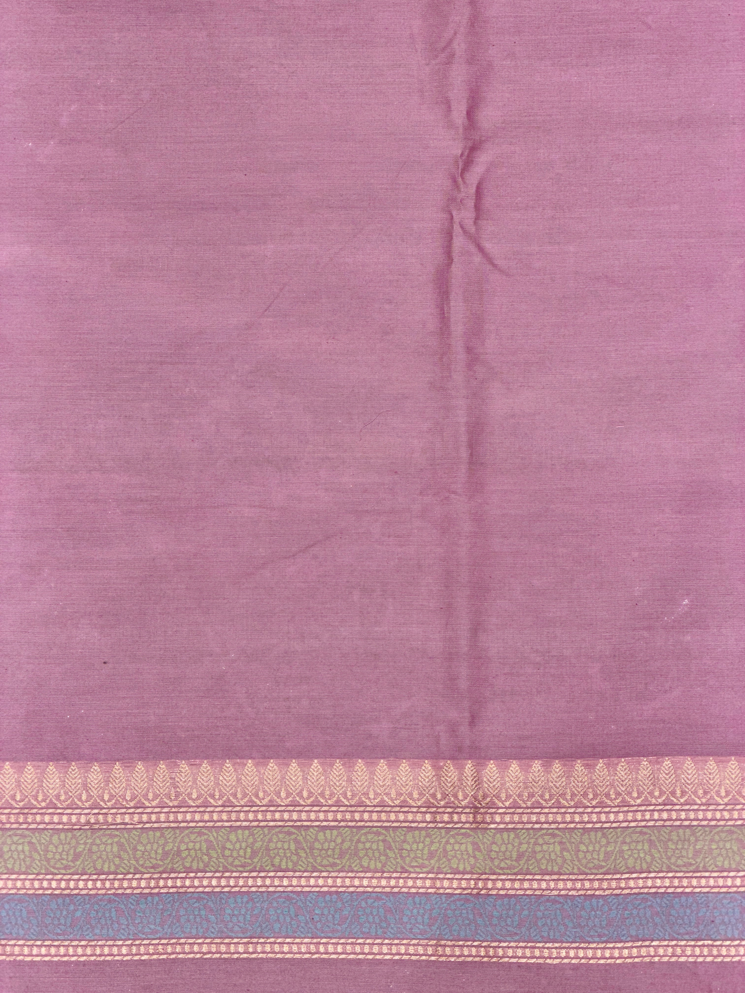 Pink Premium Cotton Banarasi Suit With Meenakari Floral Motif