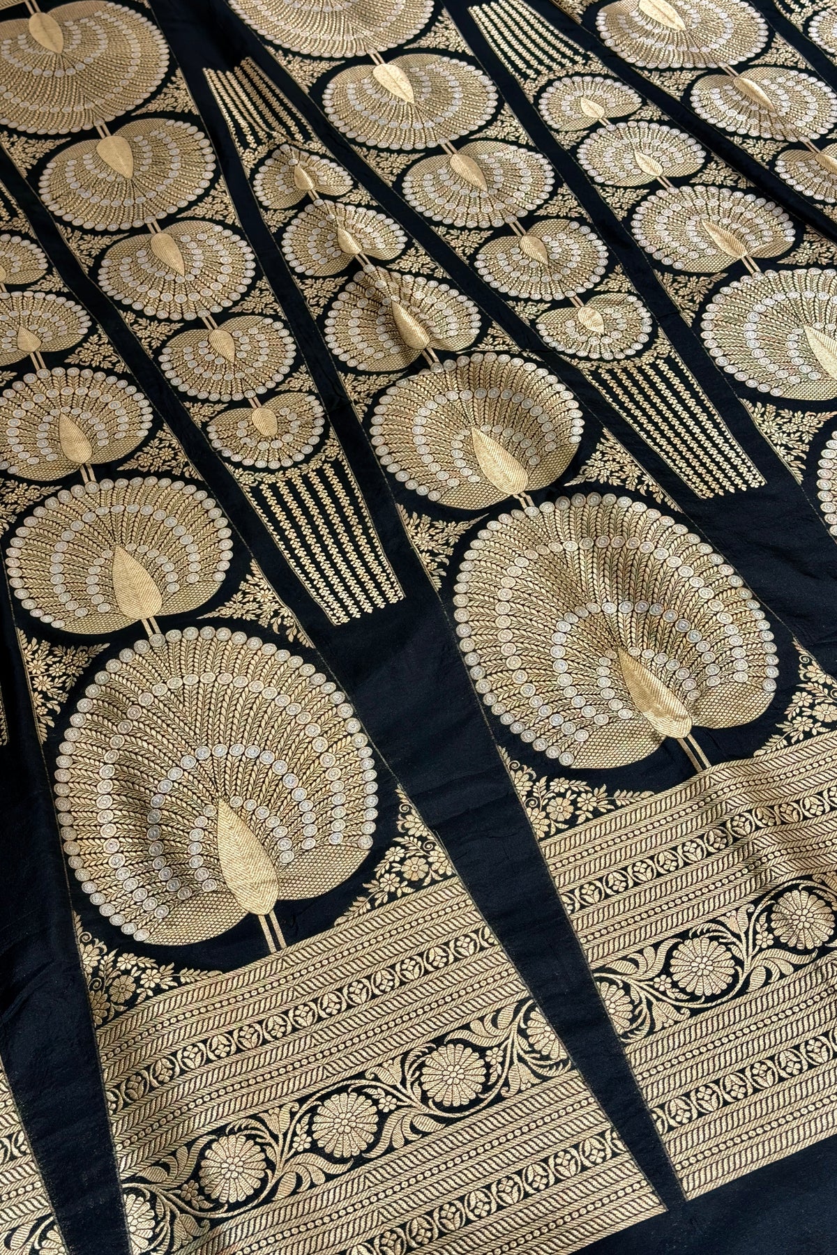 Black Banarasi Pure Katan Silk Lehenga