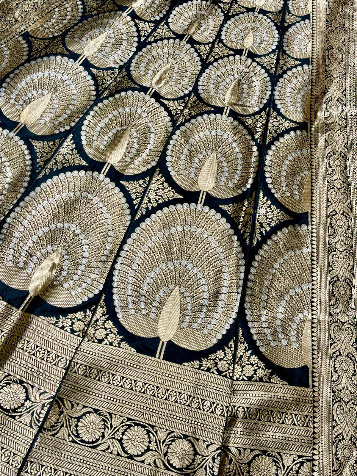 Black Banarasi Pure Katan Silk Lehenga
