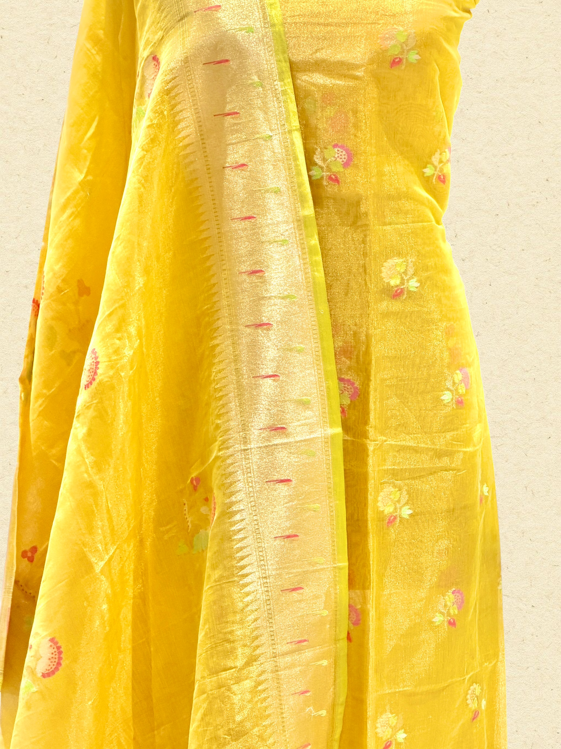 Yellow Tissue Jamdani Suit Set