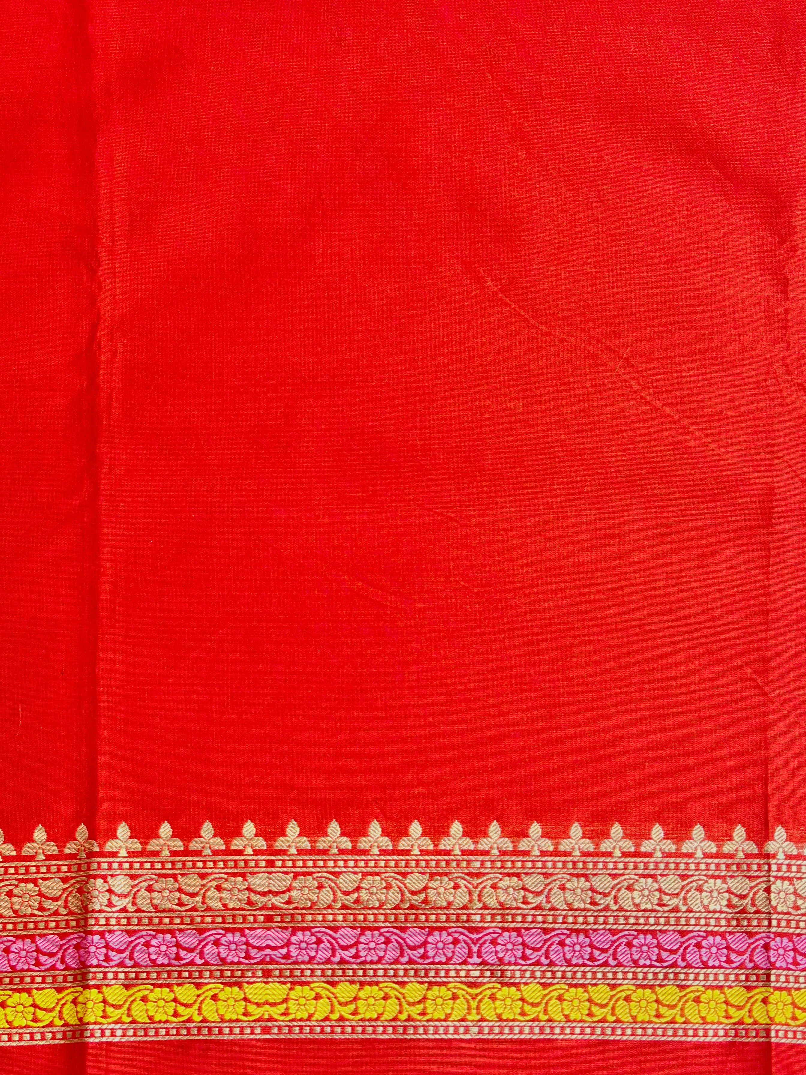 Red Premium Cotton Suit Set With Statement Kadhwa Boota