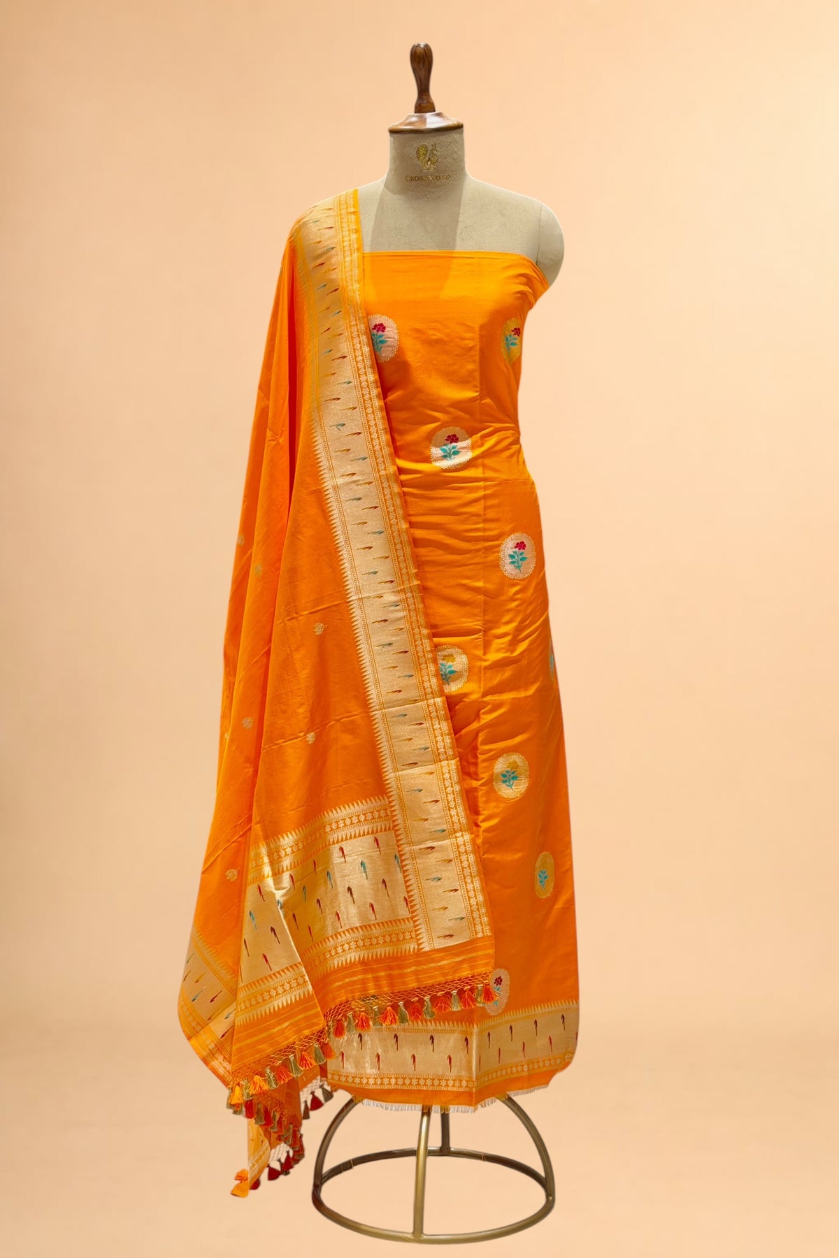 Orange Pure Katan Suit Set