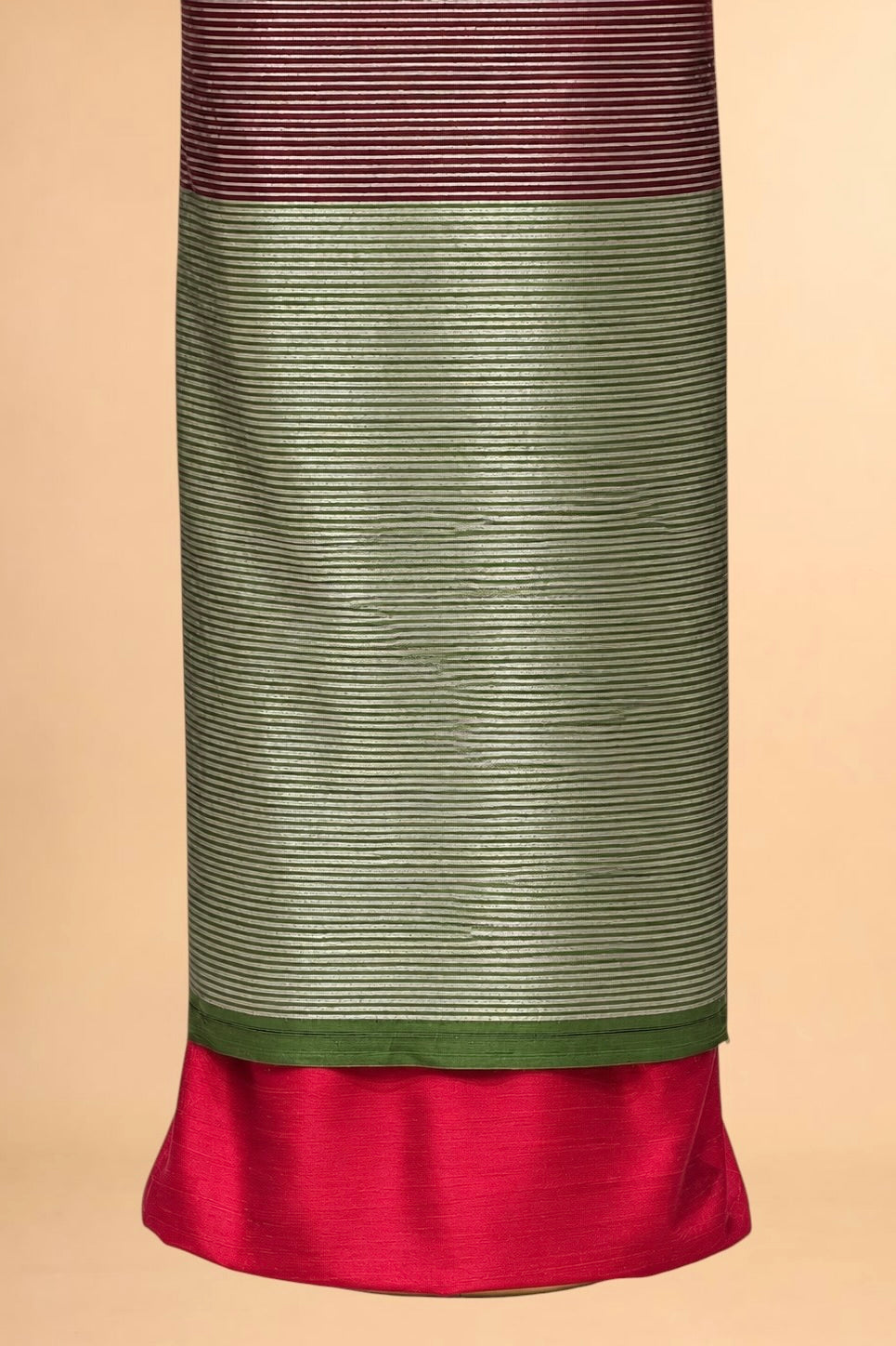 Pure Raw Silk Colour-Block Co-Ord Set