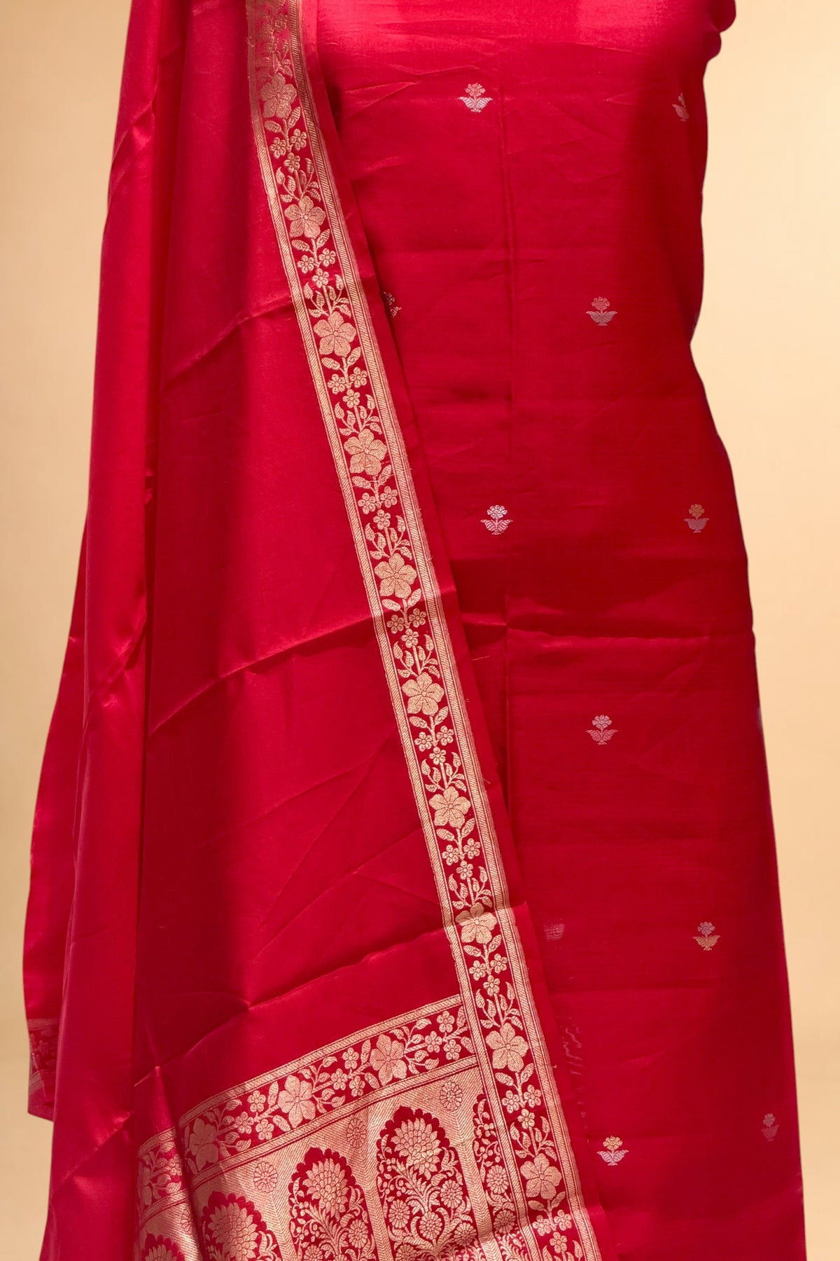 Red Pure Soft Silk Suit Set