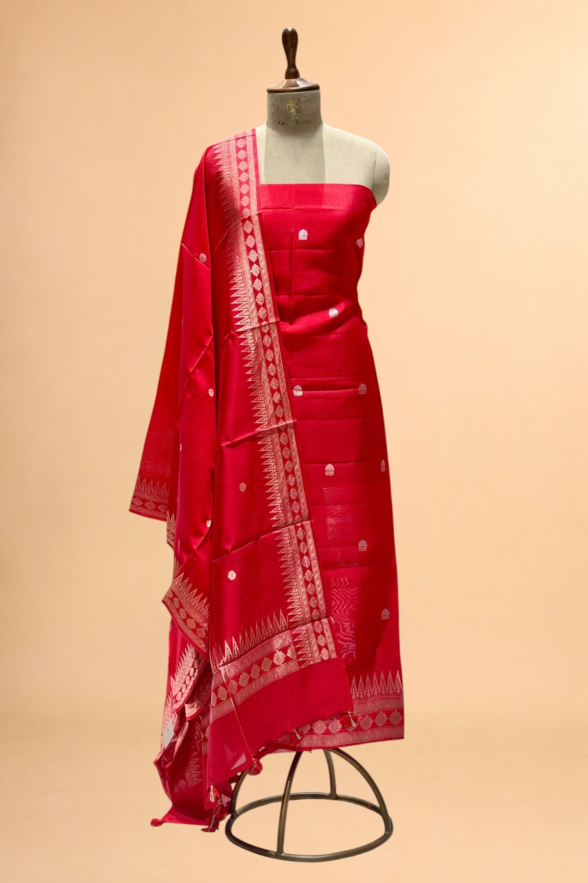 Red Pure Soft Silk Sona - Rupa Suit Set